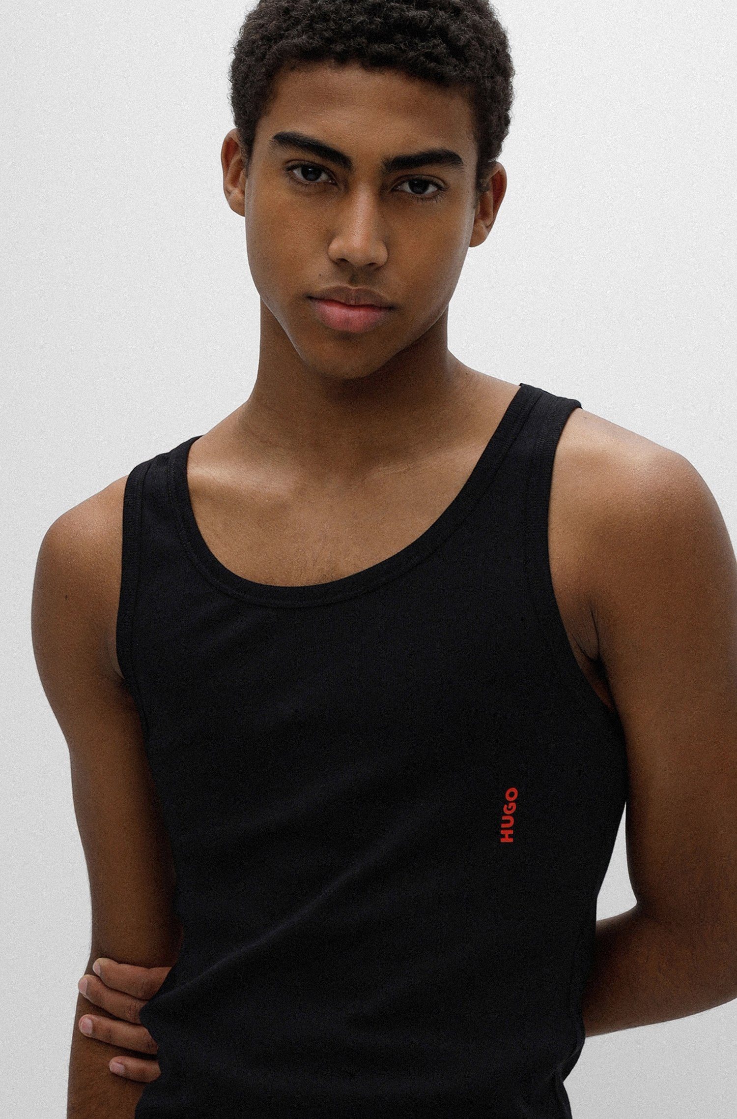 HUGO Tanktop Twin Pack (Packung, 2-tlg) mit Markenlabel in Kontrastfarbe