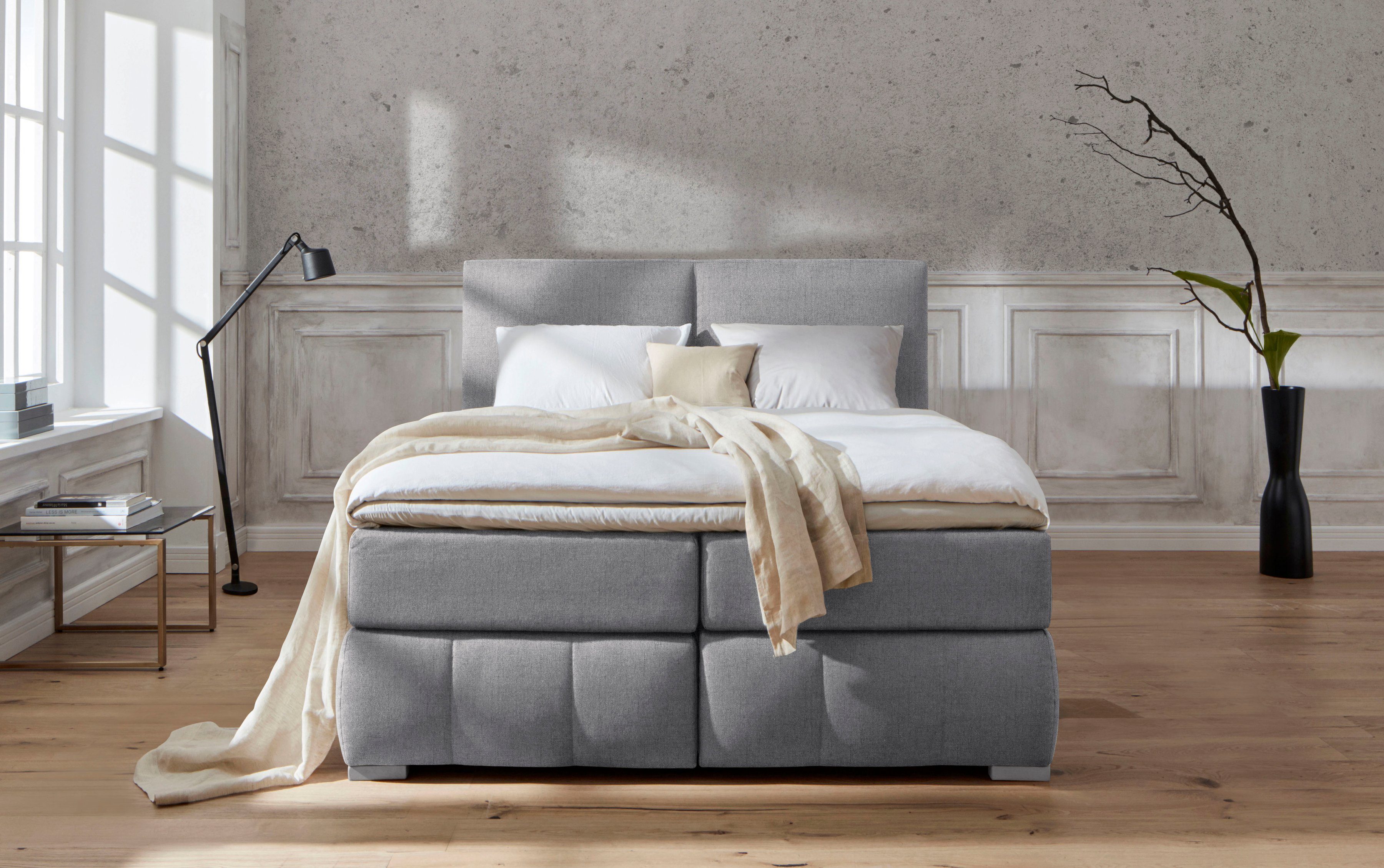 Home affaire Boxspringbett "Wehma", inkl. Topper in 3 verschiedenen Matratz günstig online kaufen