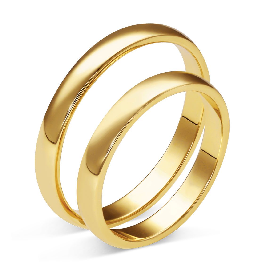 mosa & co. Trauring mit Gravur Klassisch 3.0 mm + 3.0 mm 585 / Gelbgold, Ho günstig online kaufen