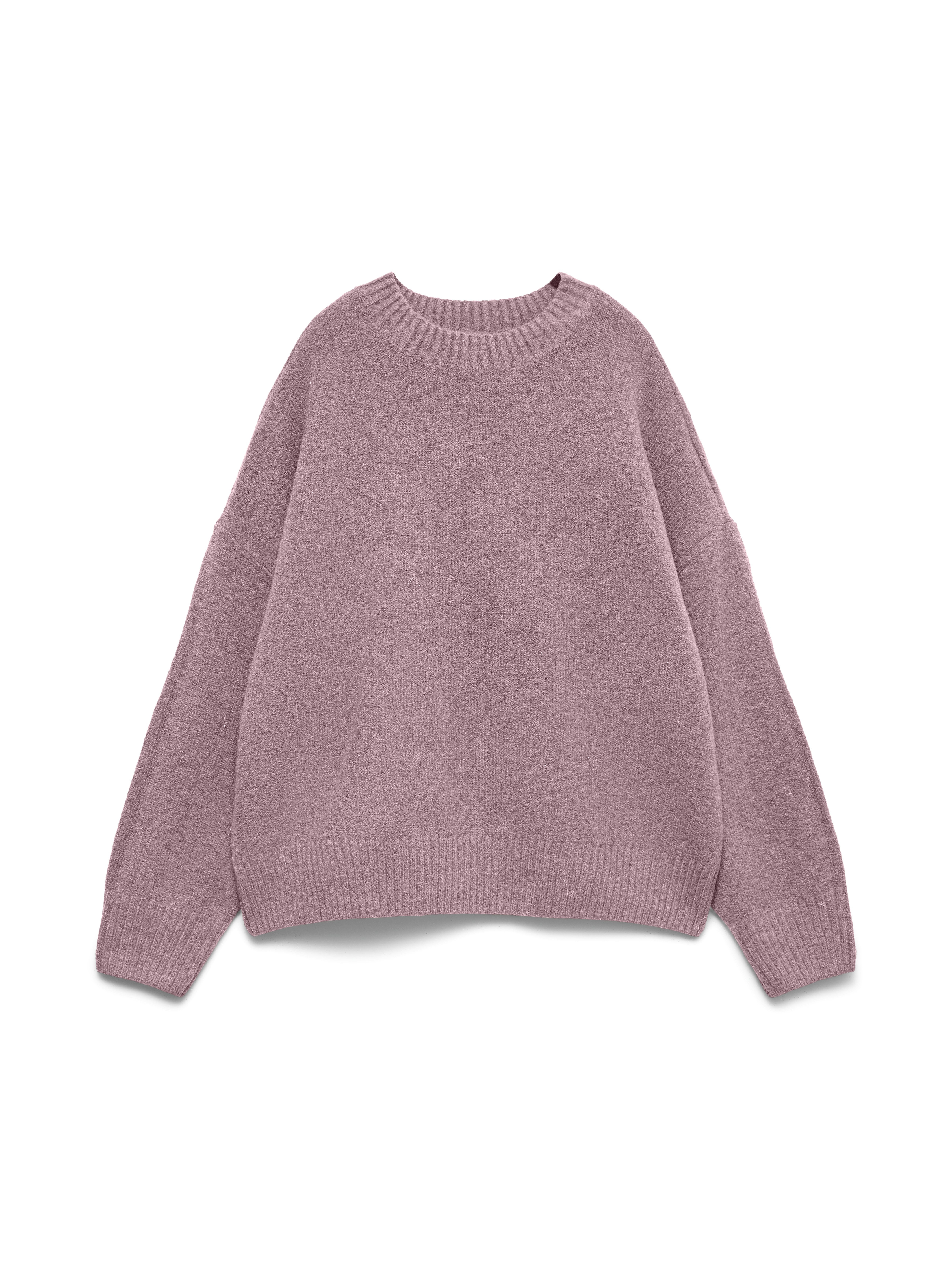 Vero Moda Strickpullover VMBOOM LS O-NECK PULLOVER GA NOOS Materialmix, loose fit