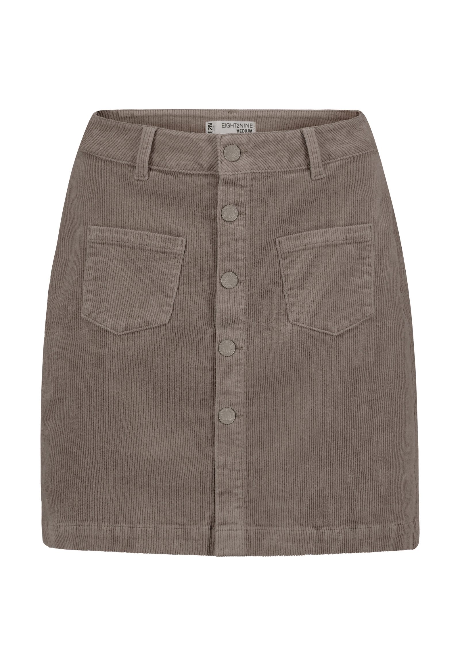 Eight2Nine Minirock Damen Mini Cordrock aufgesetzte Taschen und Kopfle günstig online kaufen