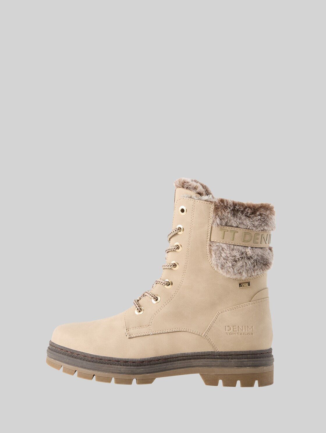 TOM TAILOR Denim Shoes Licence Schnürstiefel (1-tlg) Wasserfeste Stiefel mit Fütterung