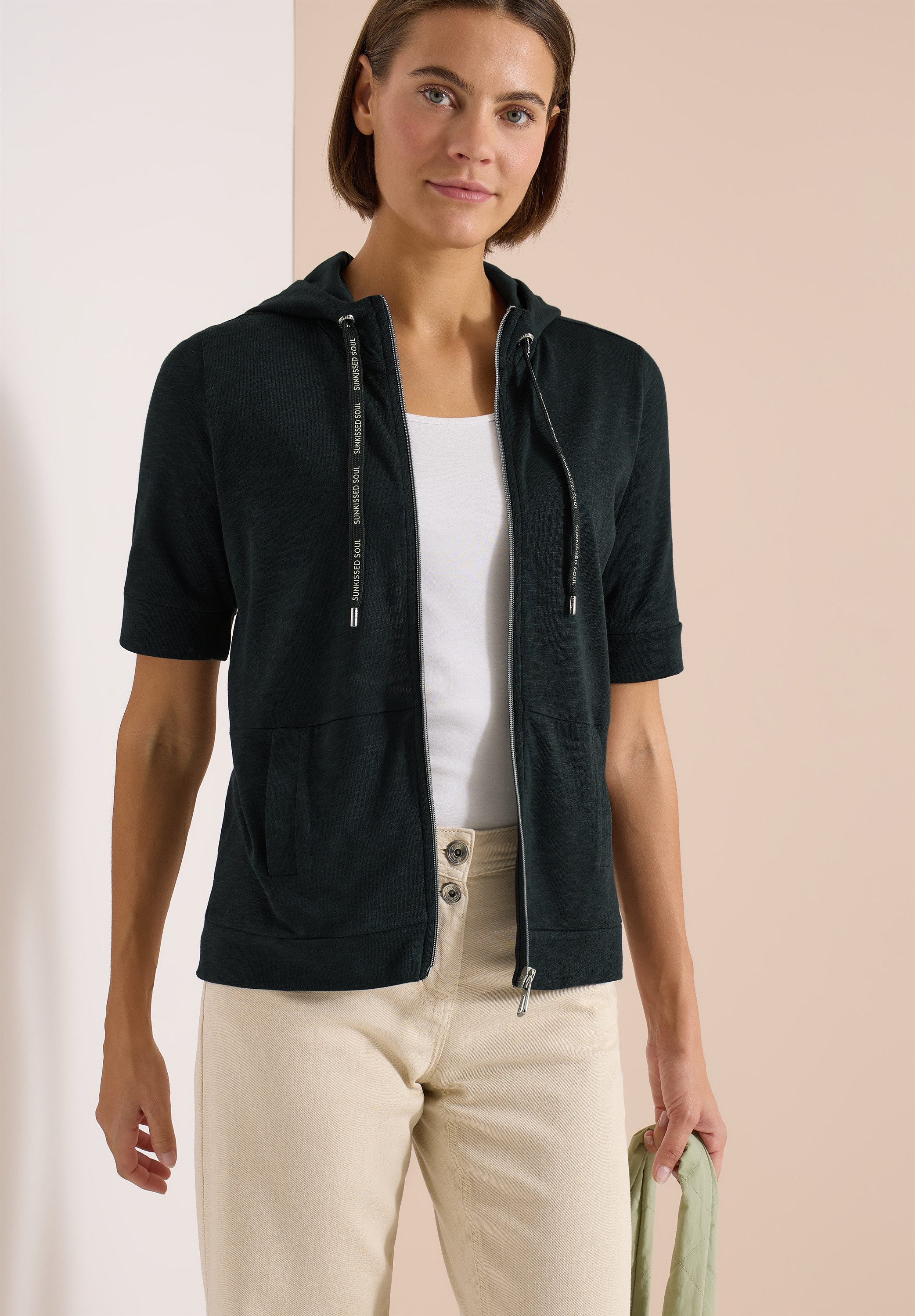 CECIL Kapuzenfleecejacke mit Kapuze