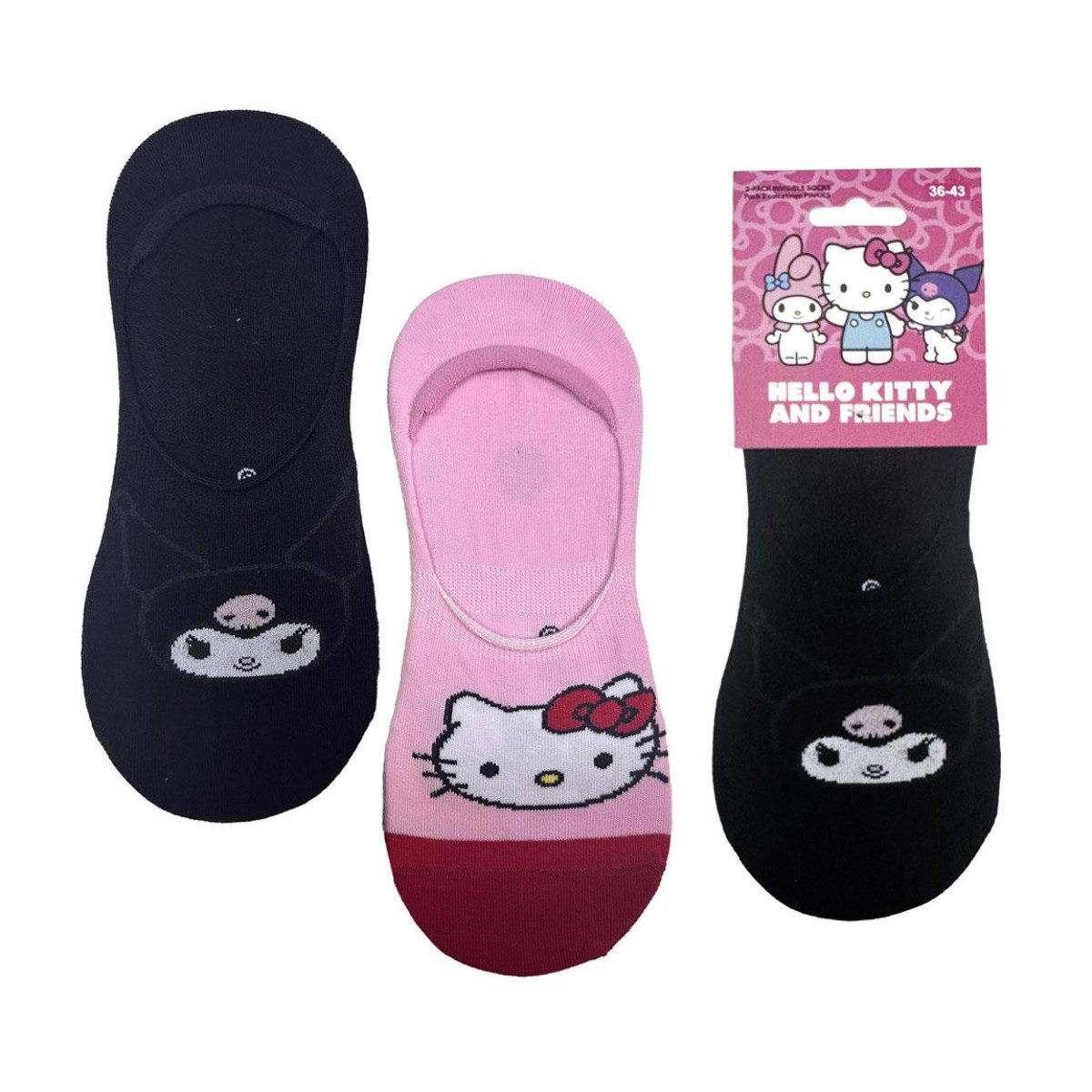 Hello Kitty Kurzsocken 2'er Pack Sneakersocken 36 bis 43 (Onesize)