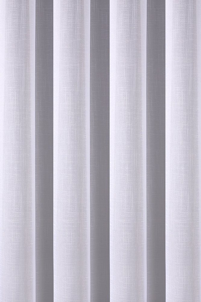 DecoHome24 Gardine Voile mit Effekt Weiß (1 St), Kräuselband, halbtransparent, Voile, Store – Bild 4 von 5