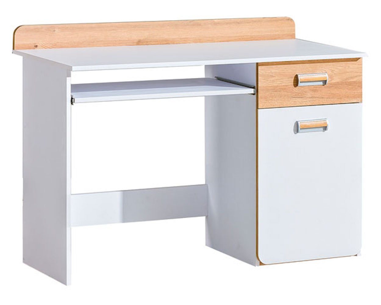 Feldmann-Wohnen Schreibtisch Loreto, 120x55cm Nash Eiche / weiß