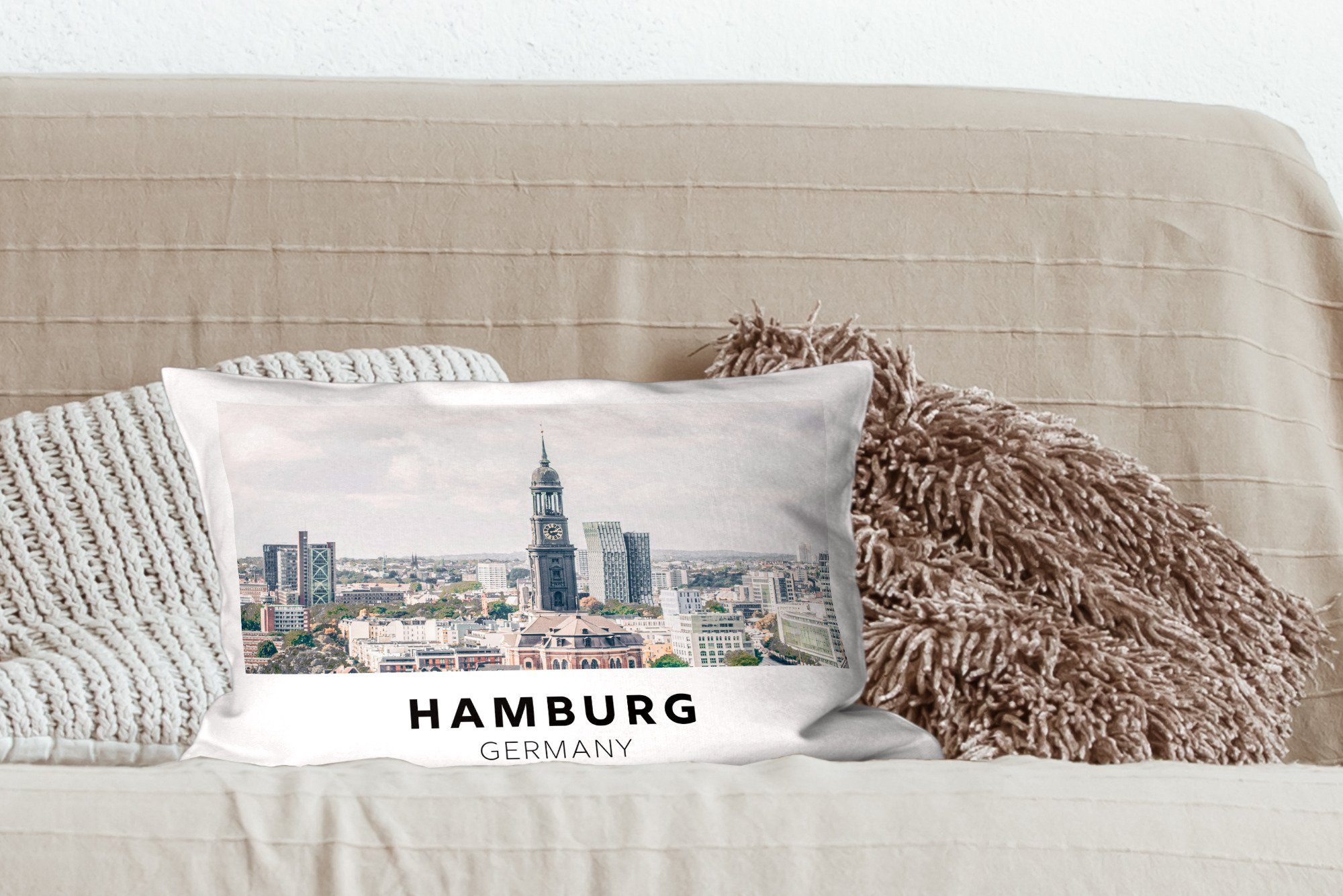 Füllung, Dekokissen Dekoration, MuchoWow Dekokissen Deutschland Huizen, - - Schlafzimmer Hamburg mit Wohzimmer Zierkissen,