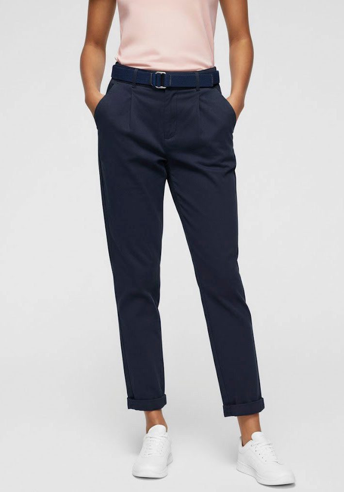 DELMAO Chinohose mit passendem Gürtel günstig online kaufen