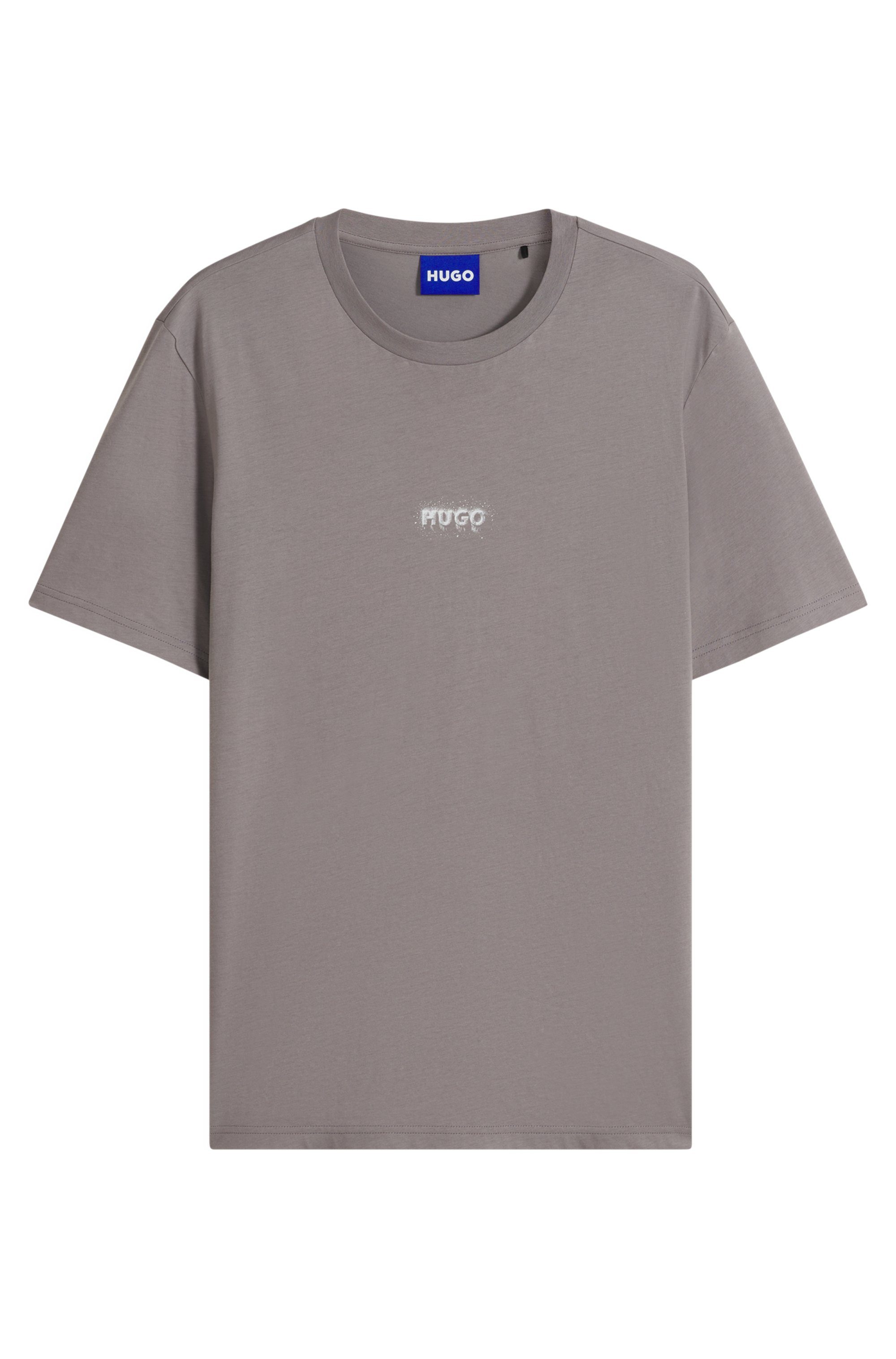 HUGO T-Shirt Nodar Rundhalsausschnitt, Regular Fit, reine Baumwolle – Bild 4 von 5