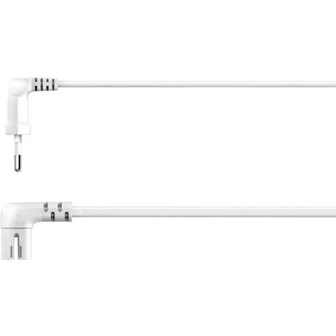 Hama Sonos PLAY:1/PLAY:5/One (SL) Stromkabel, (500 cm), Euro-Netzkabel, beidseitig gewinkelt, 5m, Weiß