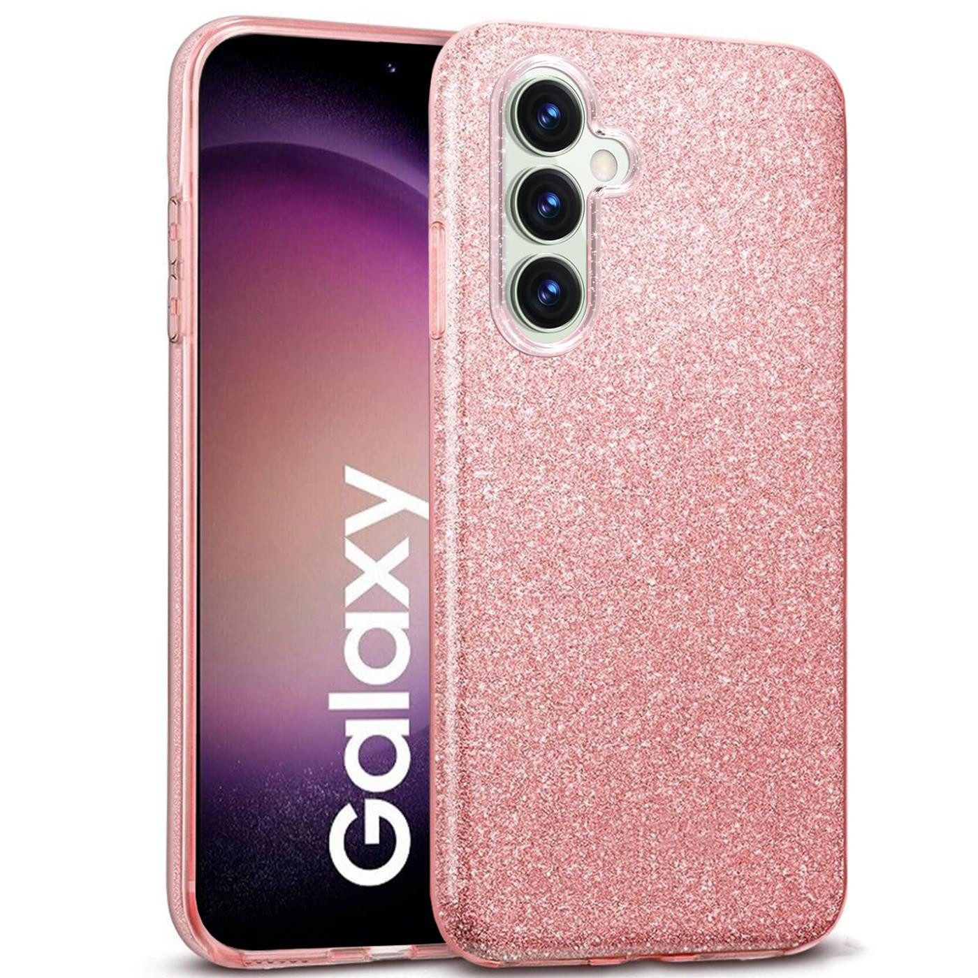 Handyhülle Glitzer Glamour Hülle für Samsung Galaxy S23 FE