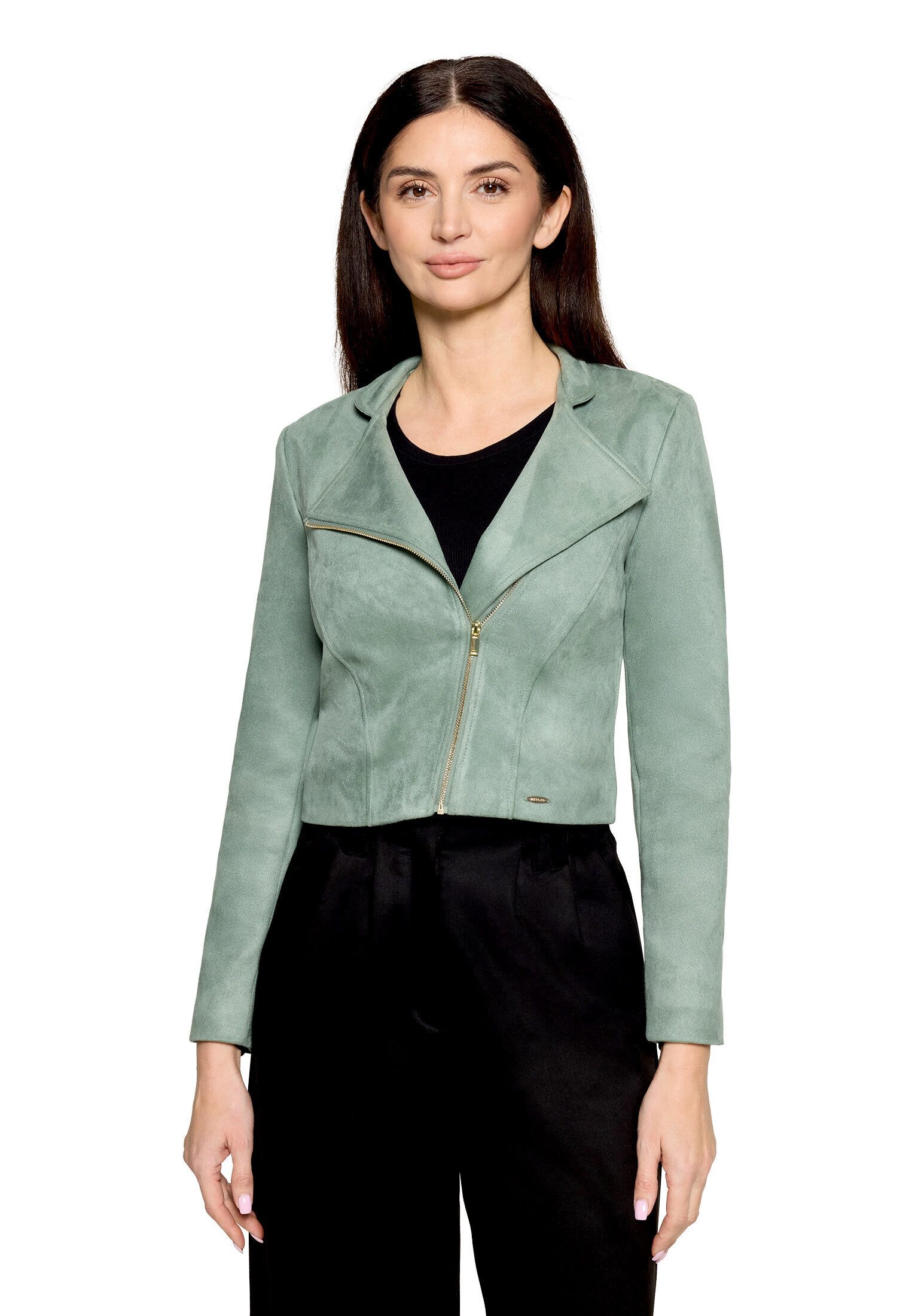 Betty&Co Jackenblazer Damen mit Stehkragen Material