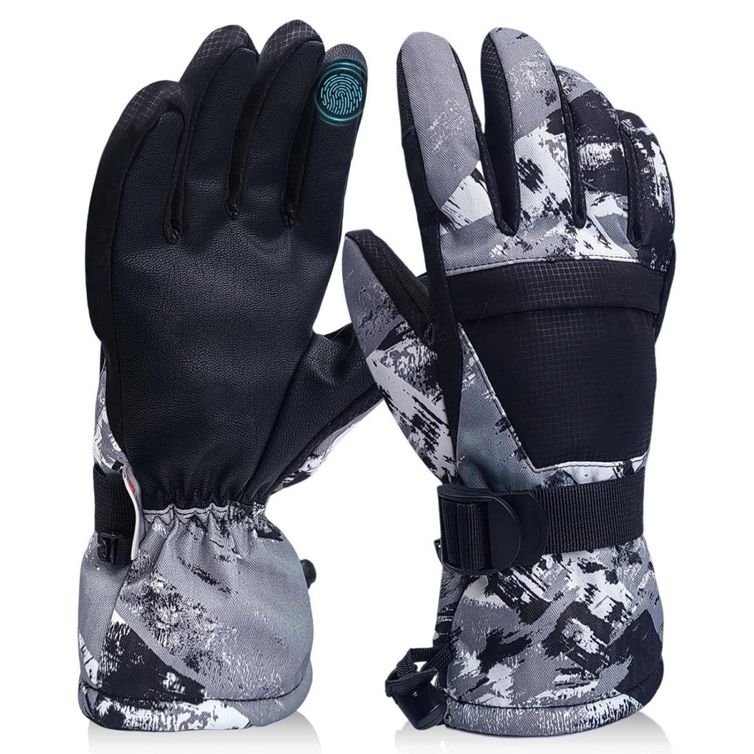 LuxusKollektion Thermohandschuhe Thermo Touchscreen Handschuhe Grau (1-St)