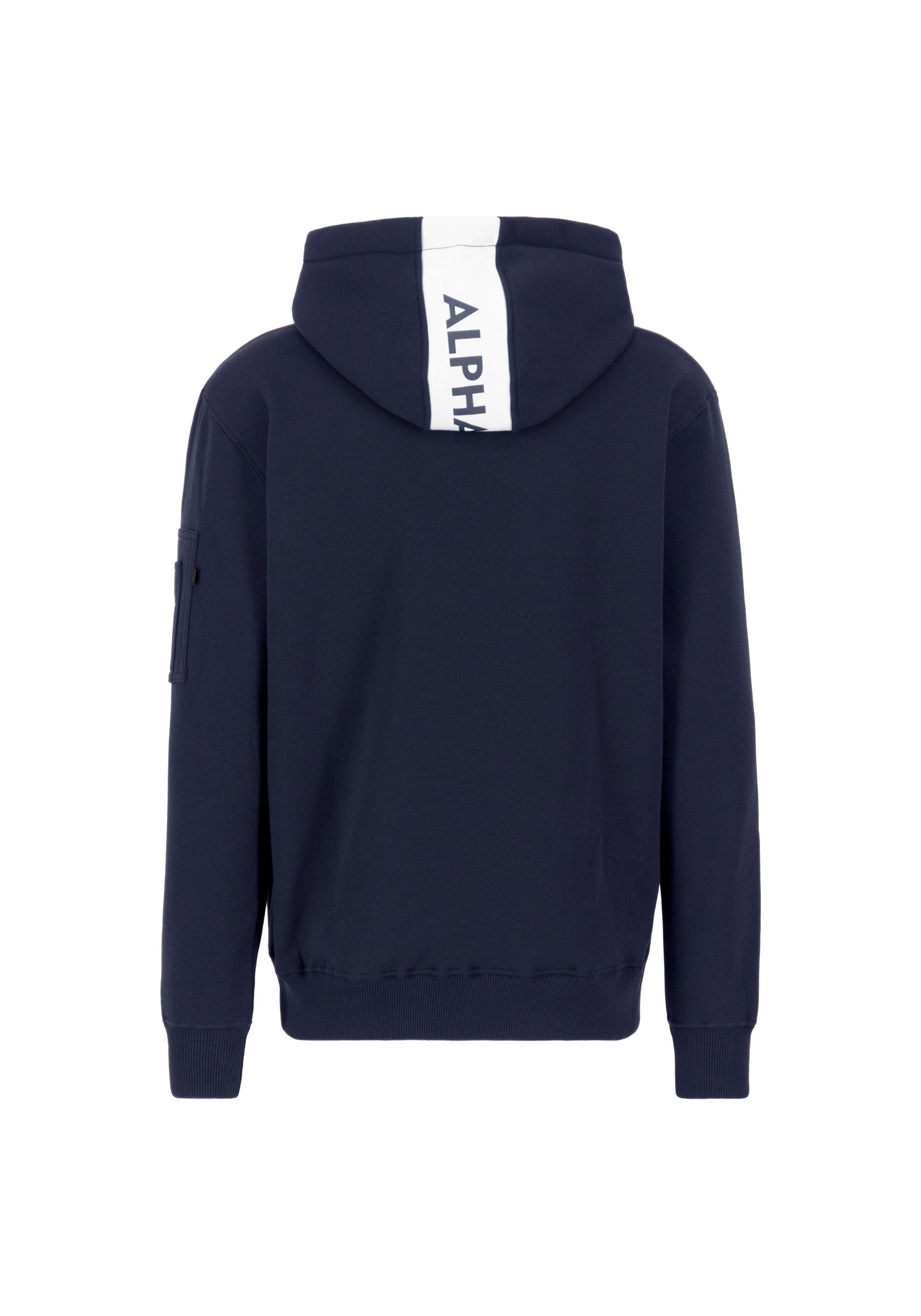 Alpha Industries Hoodie Alpha Industries Men Hoodies Red Stripe Hoodie Alpha Industries Discharge Print auf Kapuze