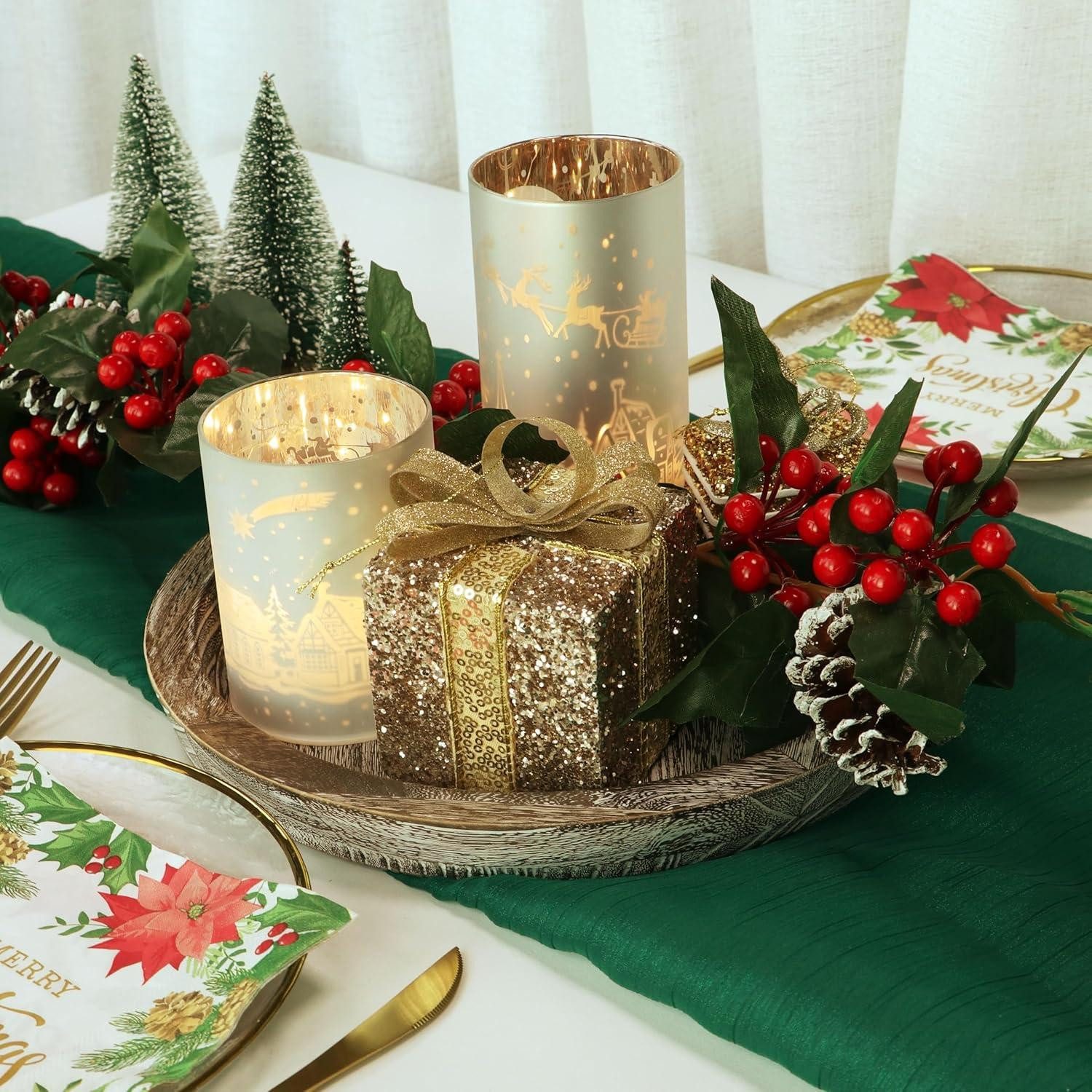 LuxusKollektion Dekohänger Holz Tablett Kerzentablett Deko günstig online kaufen