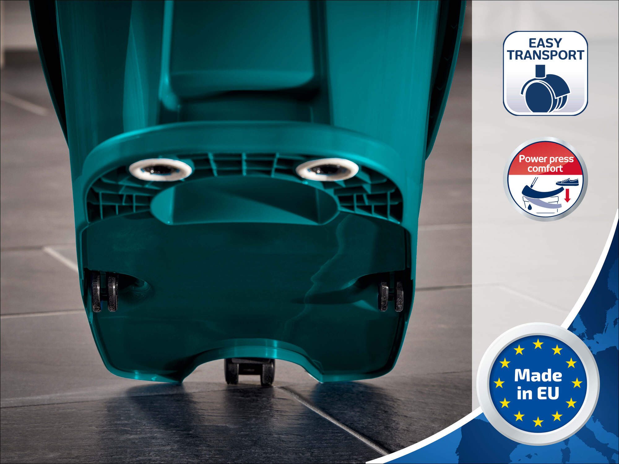 Leifheit Bodenwischer-Set Wischtuchpresse Profi XL mit Rollen, (1-St), Auspressen durch Fußbedienung, 8l Fassungsvermögen, mit Rollen