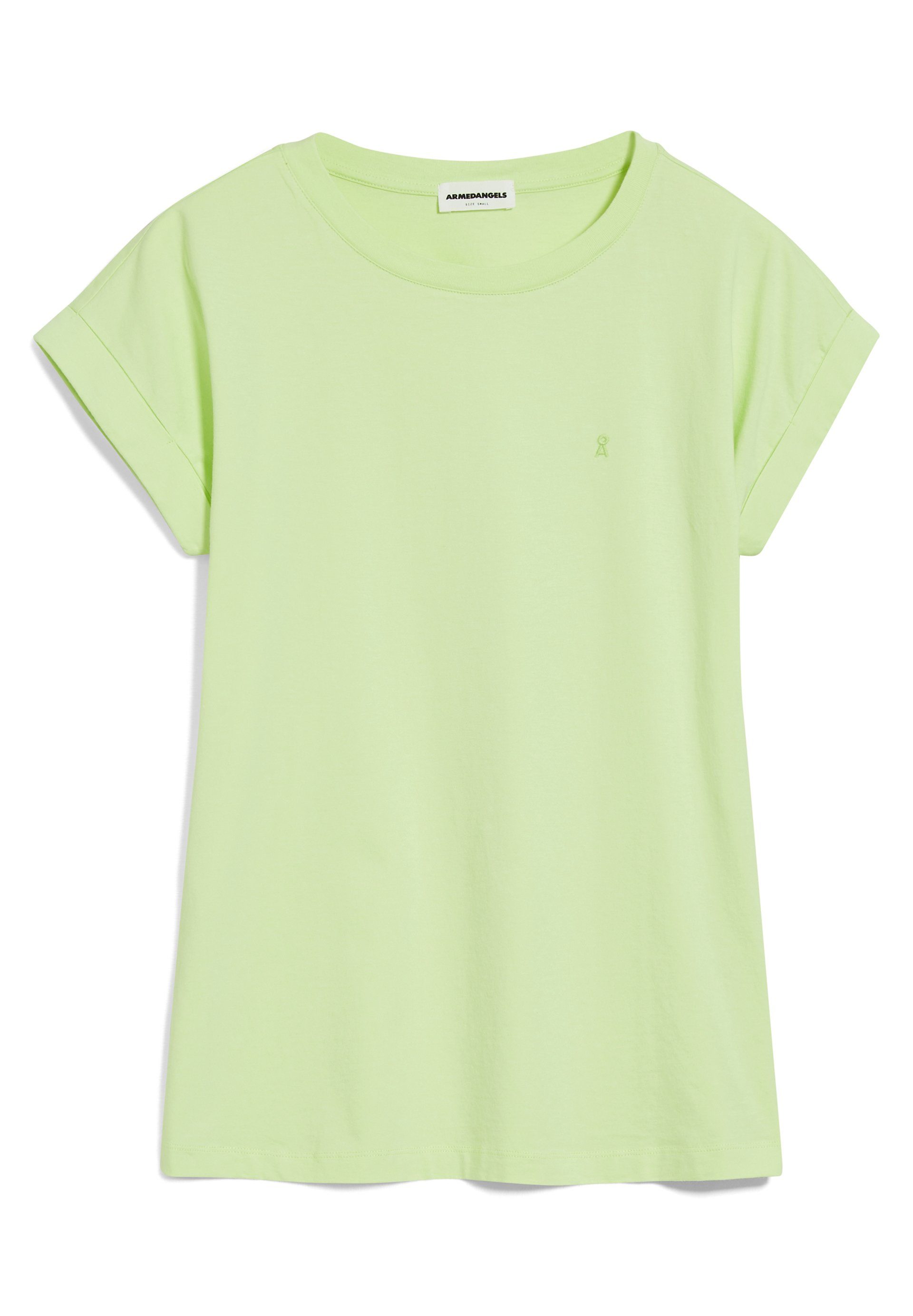 Bio-Baumwolle lime T-Shirt Armedangels (1-tlg) empty Damen Loose aus Fit T-Shirt light IDAARA