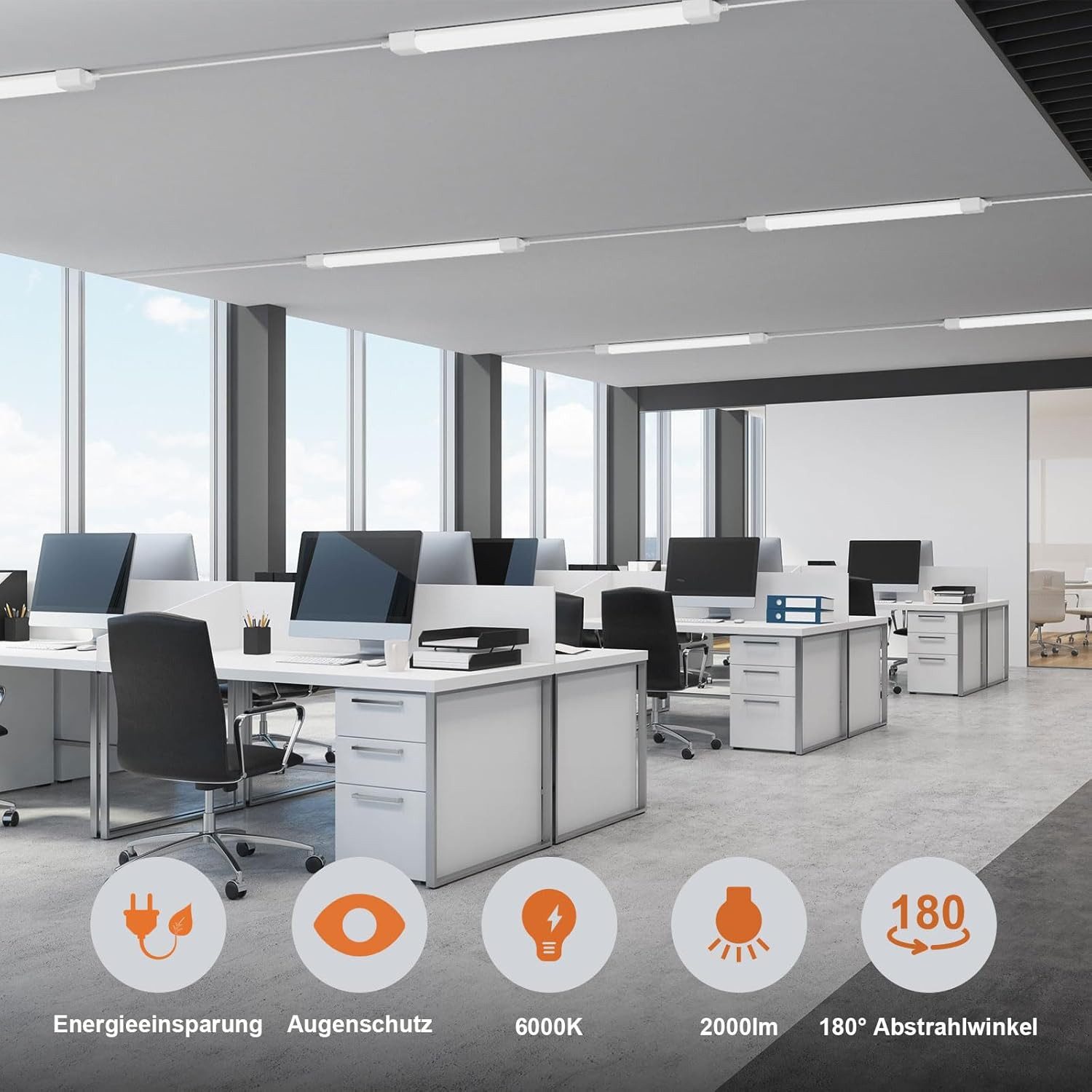 Auralum Außen-Deckenleuchte LED Feuchtraumleuchte Wannenleuchte IP65 günstig online kaufen