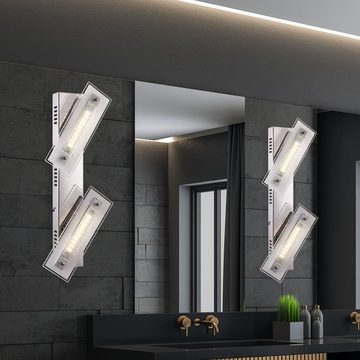 Globo LED Wandleuchte, LED-Leuchtmittel fest verbaut, Warmweiß, LED Wandlampen Wohnzimmer Beleuchtung Chrom Leuchten