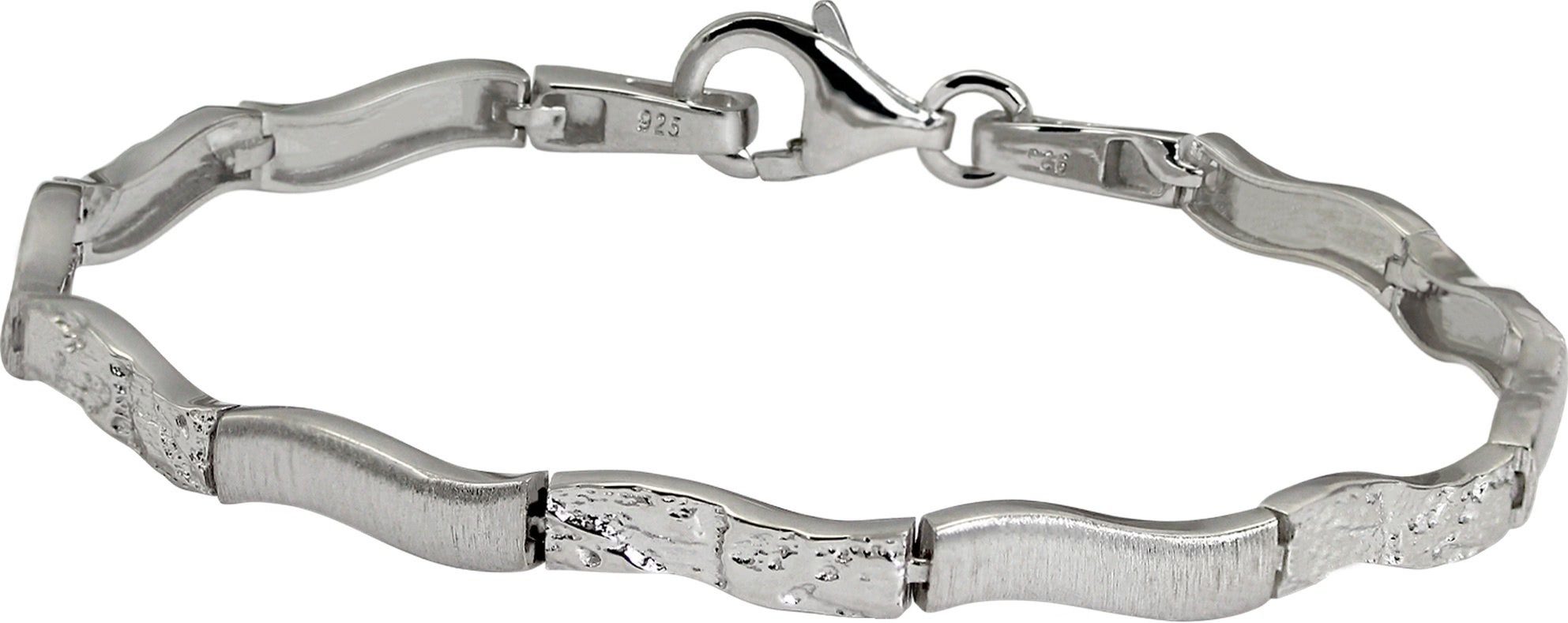 SilberDream Silberarmband SilberDream Armband Wave 925 Silber (Armband), Damen Armband (Wave) ca. 19cm, 925 Sterling Silber, Farbe: silber