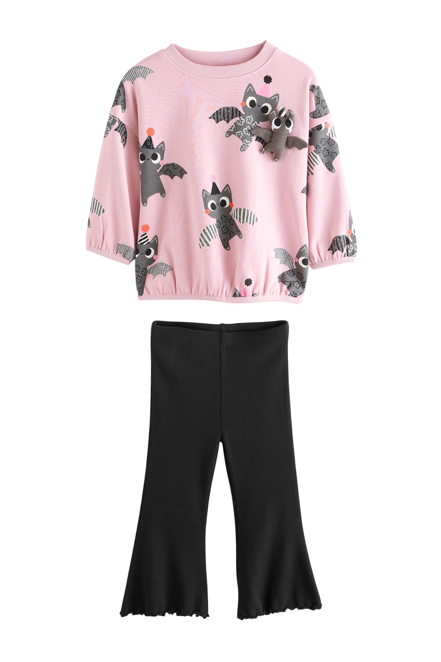 Langarmshirt & Leggings Langarmoberteil und Schlagleggings