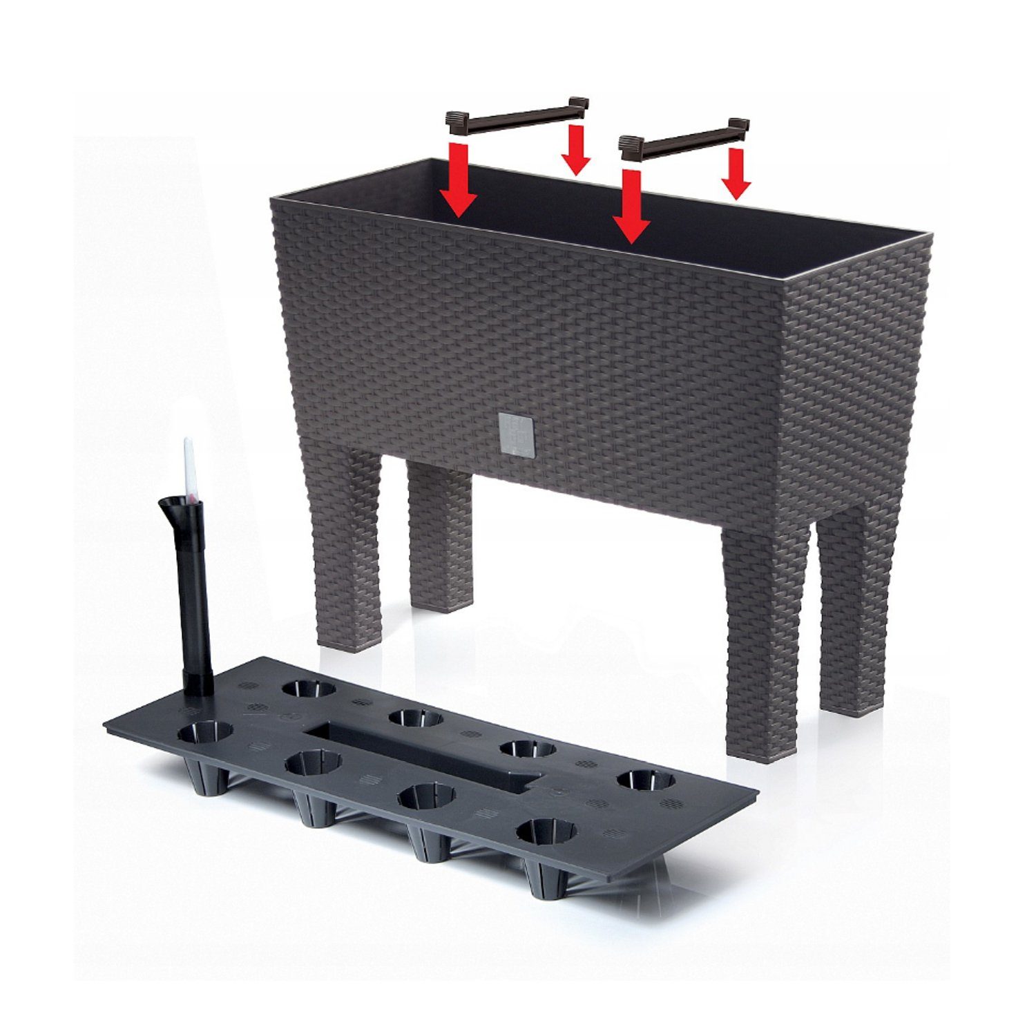 Prosperplast Blumentopf DRTC800H, Blumentopf + Bewässerungssystem Rato Case High 72L