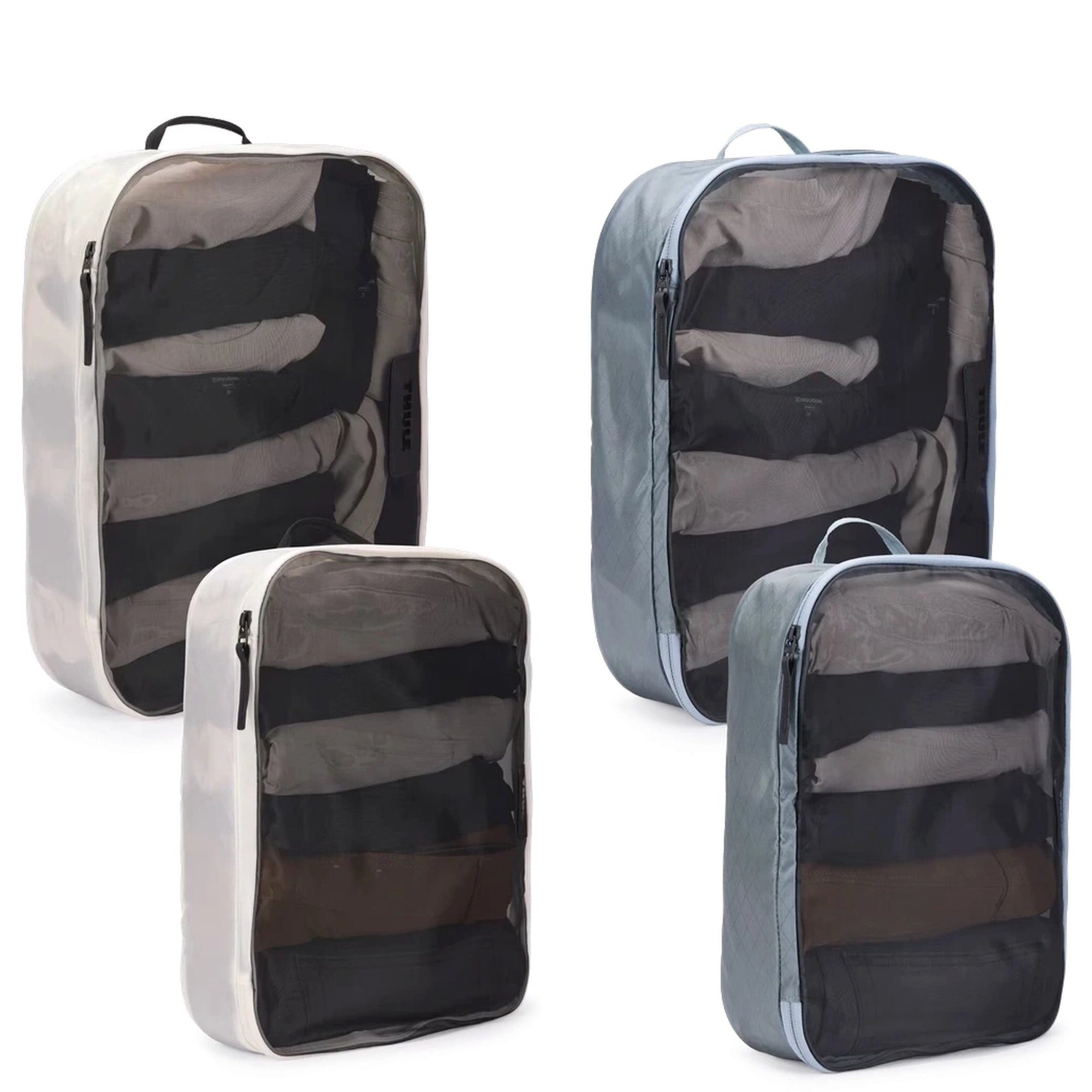 Thule Kofferorganizer Packing Cube Family - Packsack 4 tlg. (pond gray/white, M,L)