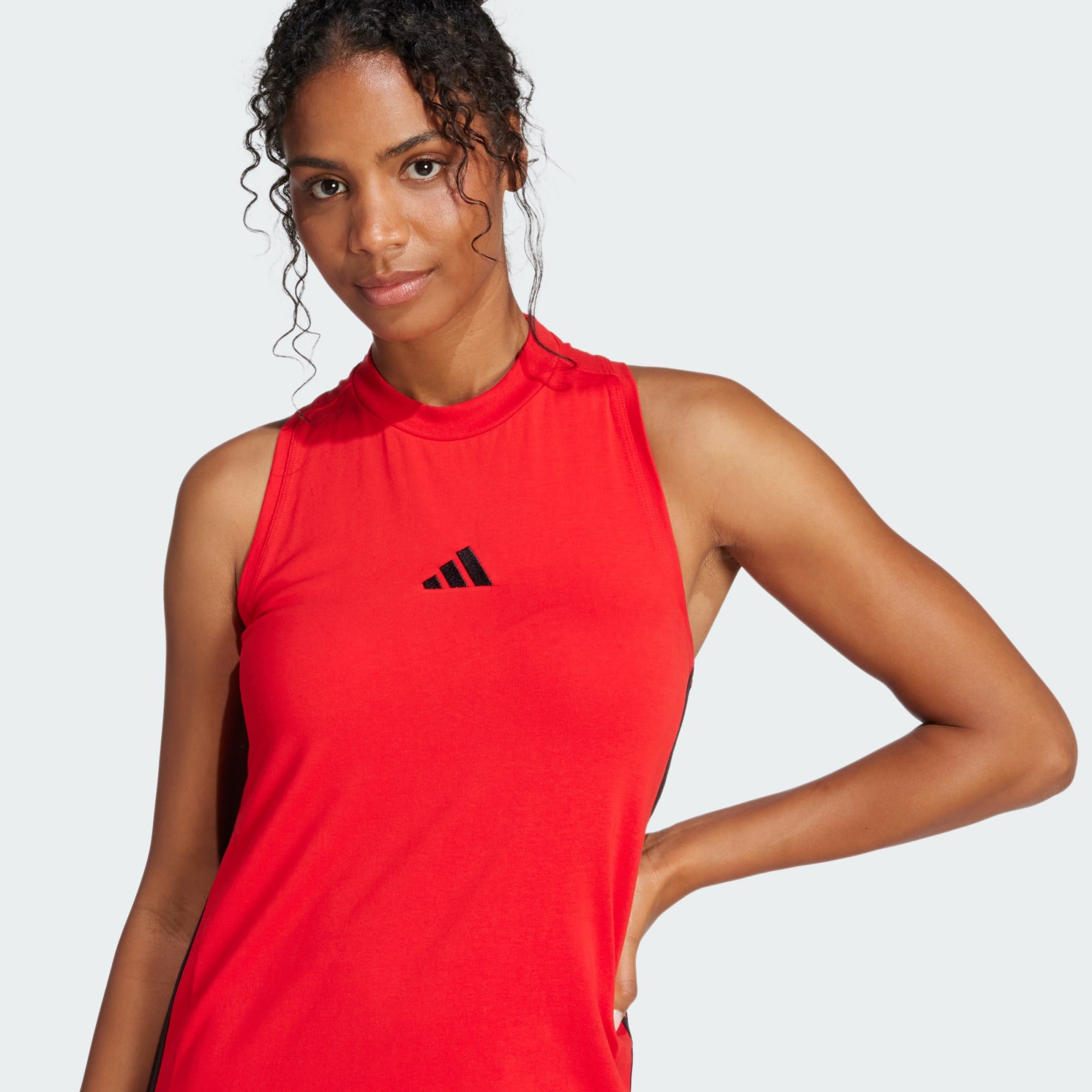 adidas Sportswear Maxikleid ESSENTIALS 3-STREIFEN LONG RACERBACK KLEID (1-tlg) – Bild 5 von 5