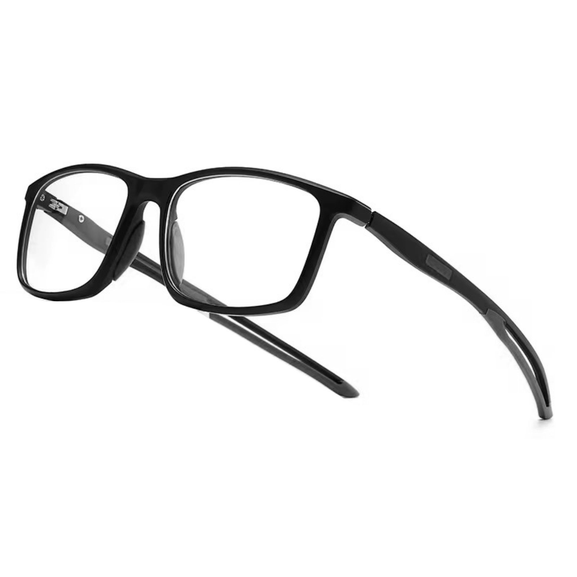 LUXXADA Sonnenbrille (PC Brille Damen Computerbrille Herren Blaulicht Filter Leichtgewicht, Rechteckige Anti Blue Light Brille mit Brillenbeutel) Anti Blue Light Brille Leichtes Kunststoff Gestell mit Federgelenke