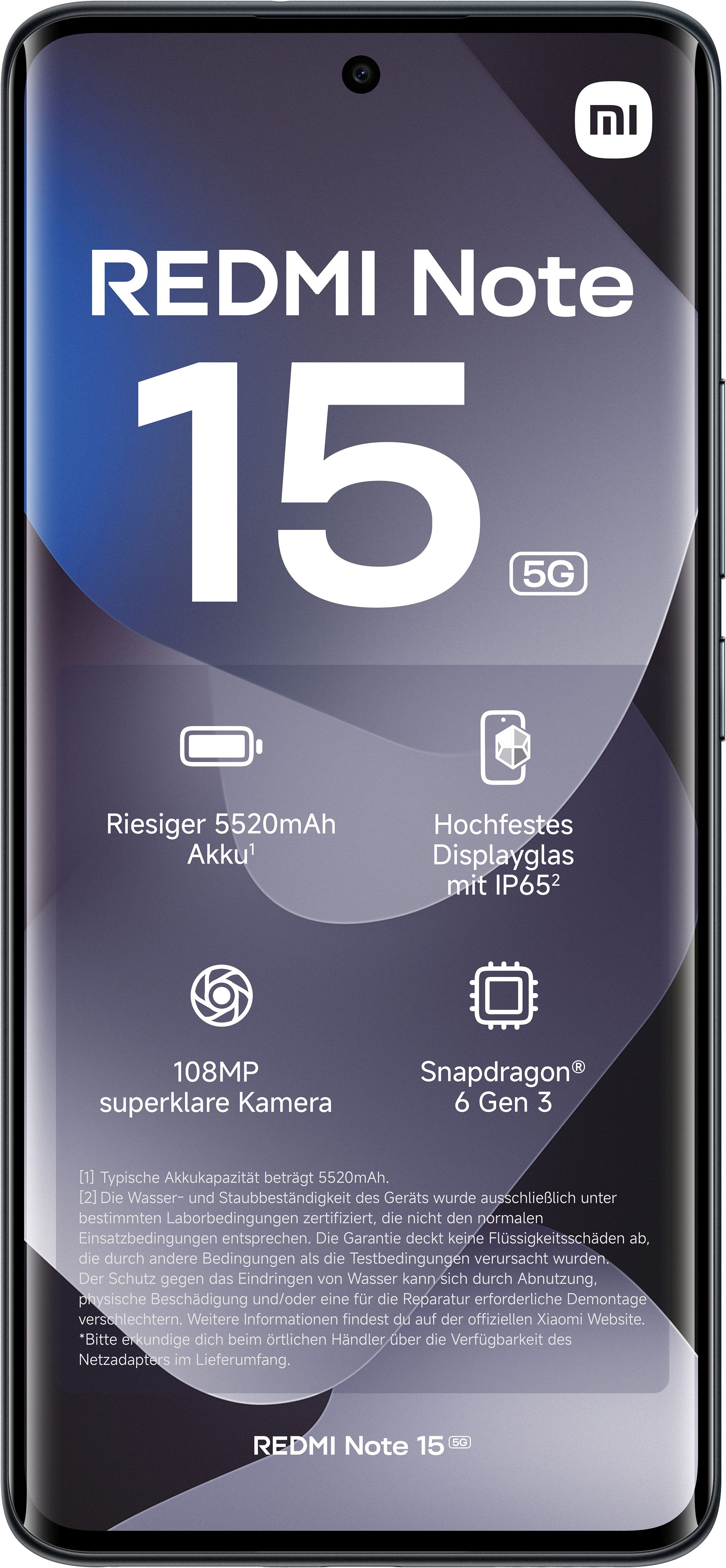 Xiaomi Redmi Note 15 5G 6+128 Smartphone (17 cm/6,7 Zoll, 128 GB Speicherplatz, 108 MP Kamera)