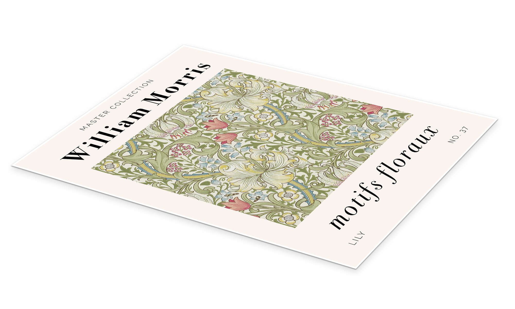 Posterlounge Wandbild Motifs Floraux - Lily, William Morris, erhältlich als Poster, Leinwandbild, Wandsticker oder Acrylglasbild