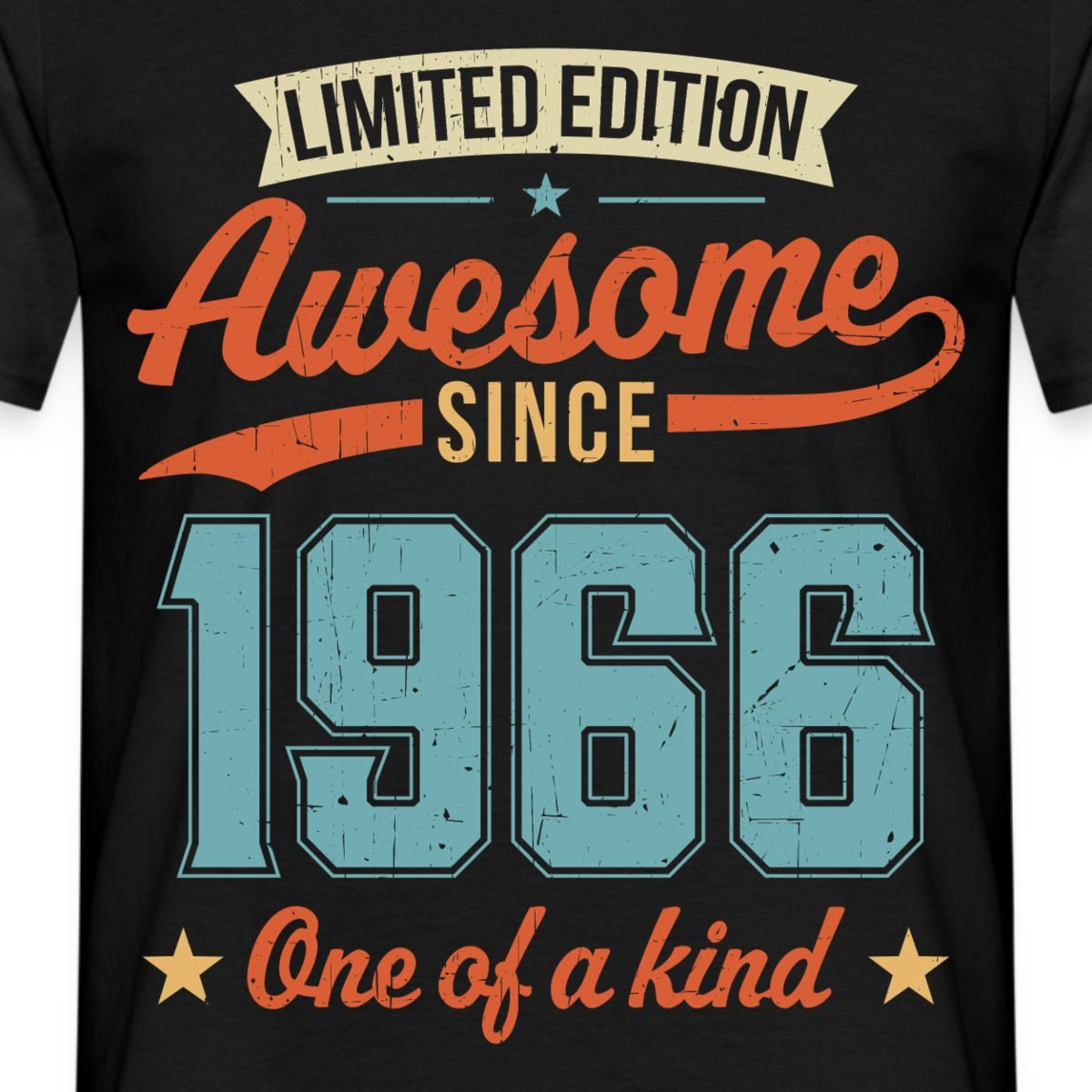 Spreadshirt T-Shirt Awesome Since 1966 Limited Edition 60. Geburtstag Männer T-Shirt (1-tlg) – Bild 2 von 5