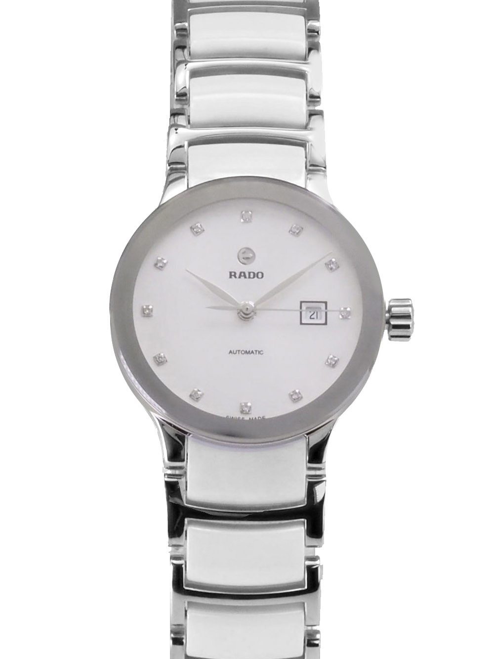 Rado Luxusuhr schweizer Damen Uhr Automatik R30027732 Centrix Diamant Ø 28 mm