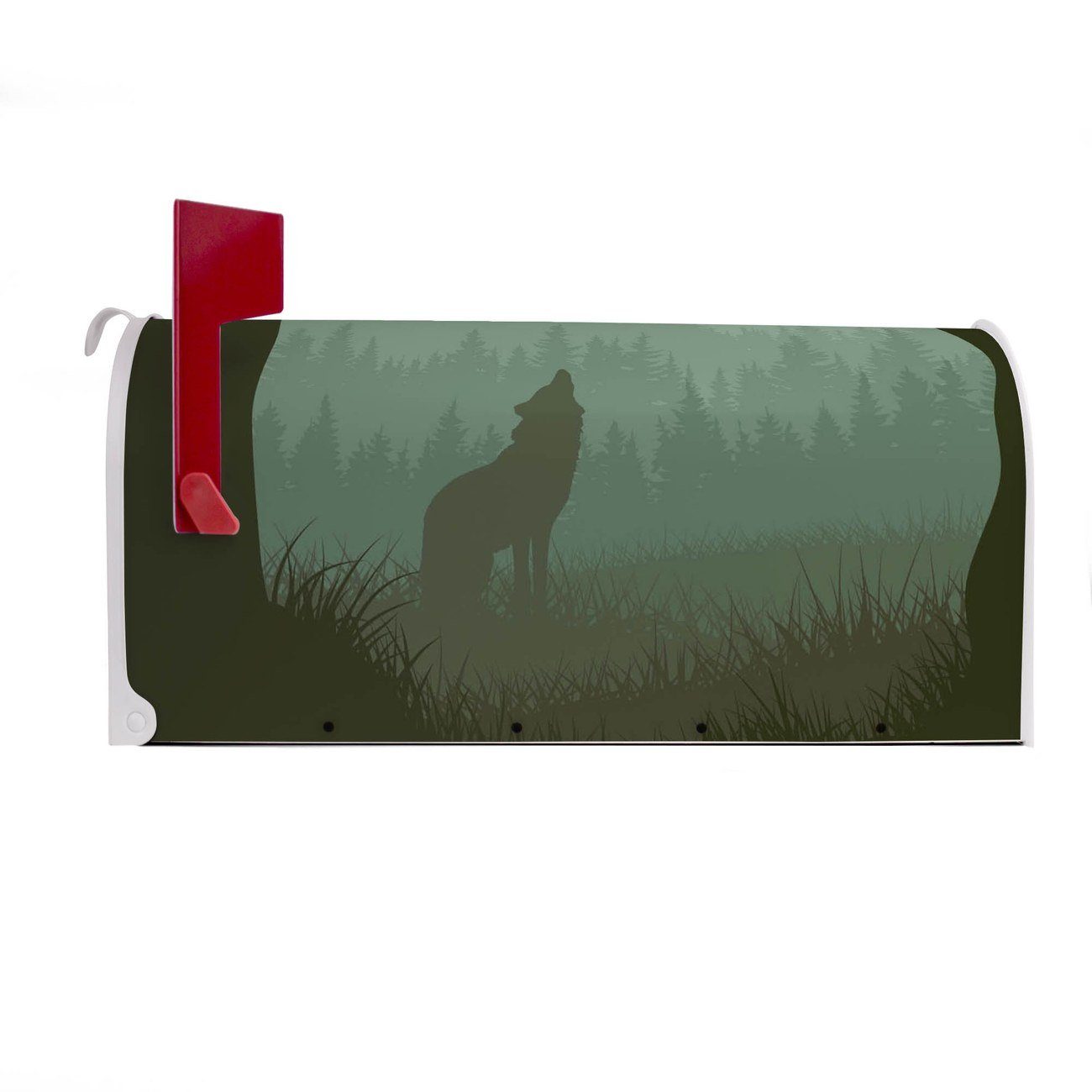 cm 17 Heulender 22 Briefkasten, Mississippi weiß Wolf USA), x banjado x original Amerikanischer Mailbox Briefkasten (Amerikanischer aus 51