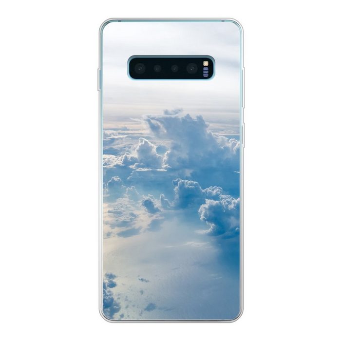 MuchoWow Handyhülle Luftaufnahme von blauem Himmel mit Wolken Phone Case Handyhülle Samsung Galaxy S10 Lite Silikon Schutzhülle