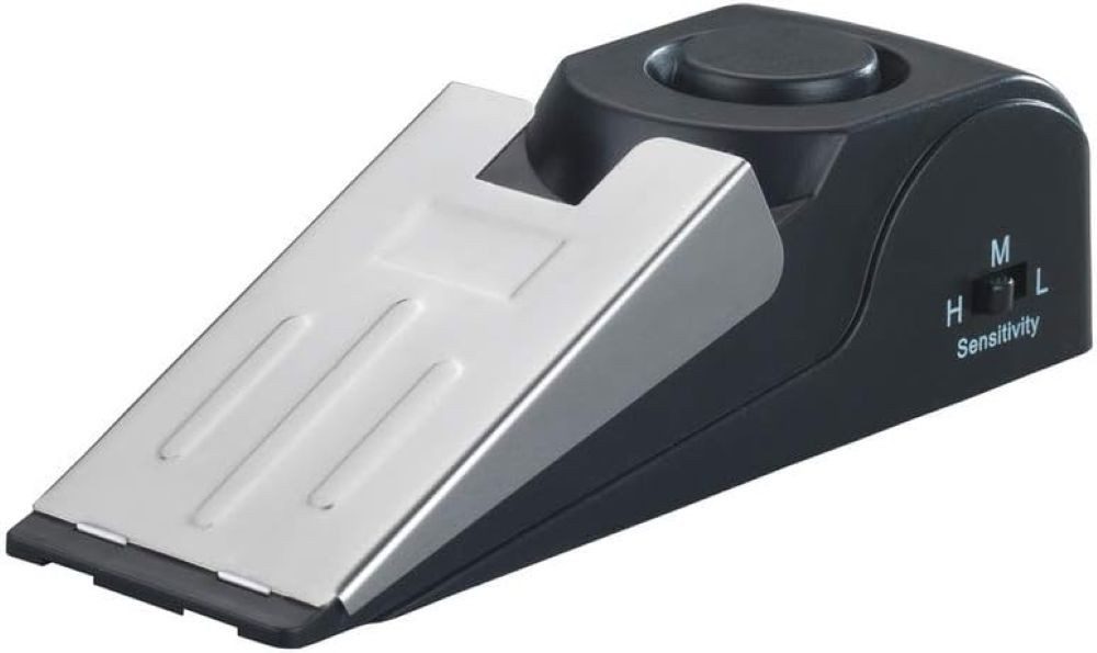 WENKO Türstopper Türkeil mit Alarmfunktion – Sicherheits Türstopper mit lautem Alarm (1 St)