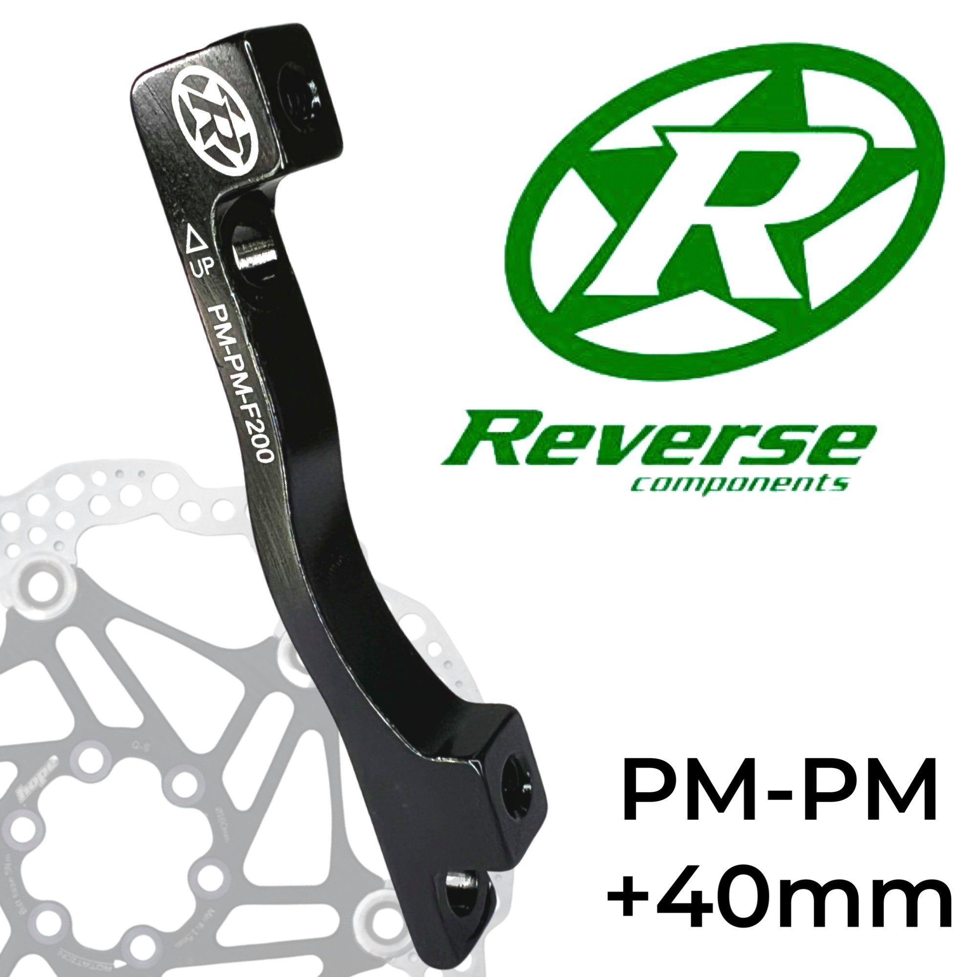 Reverse Scheibenbremse Reverse Bremsscheiben Adapter PM-PM Ø 200mm +40mm Schwarz