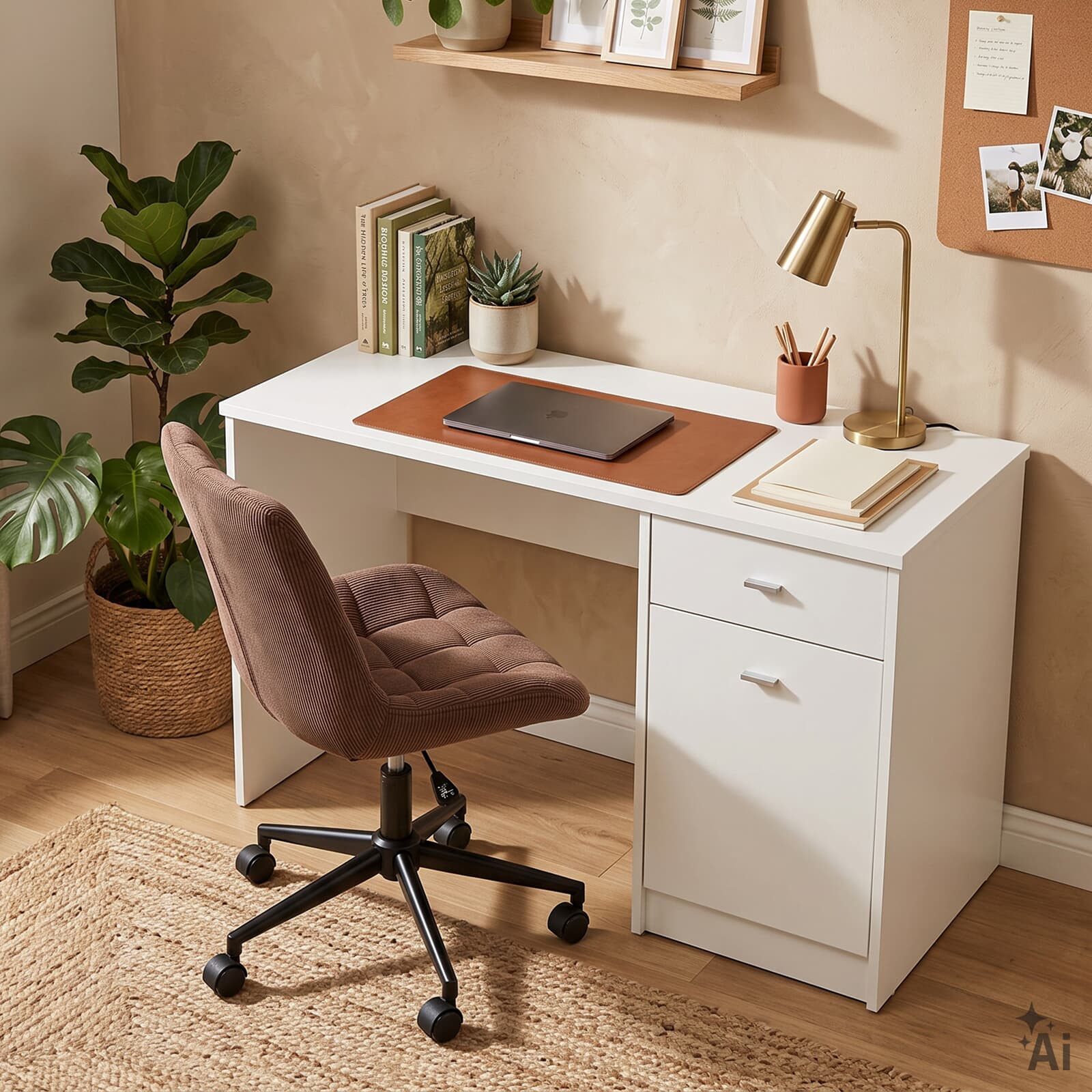 IDIMEX Schreibtisch SELINA, Schreibtisch mit Schubladen Home-Office-Tisch aus Holz weiß