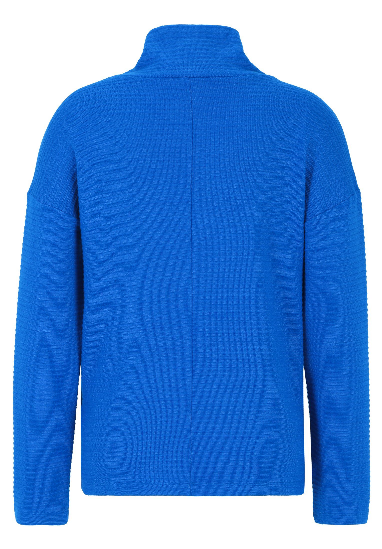 blau Cartoon Stehkragen (1-tlg) mit Kragen Sweatshirt