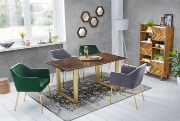 SIT Esstisch Tops&Tables, mit elegantem goldfarbenem Gestell