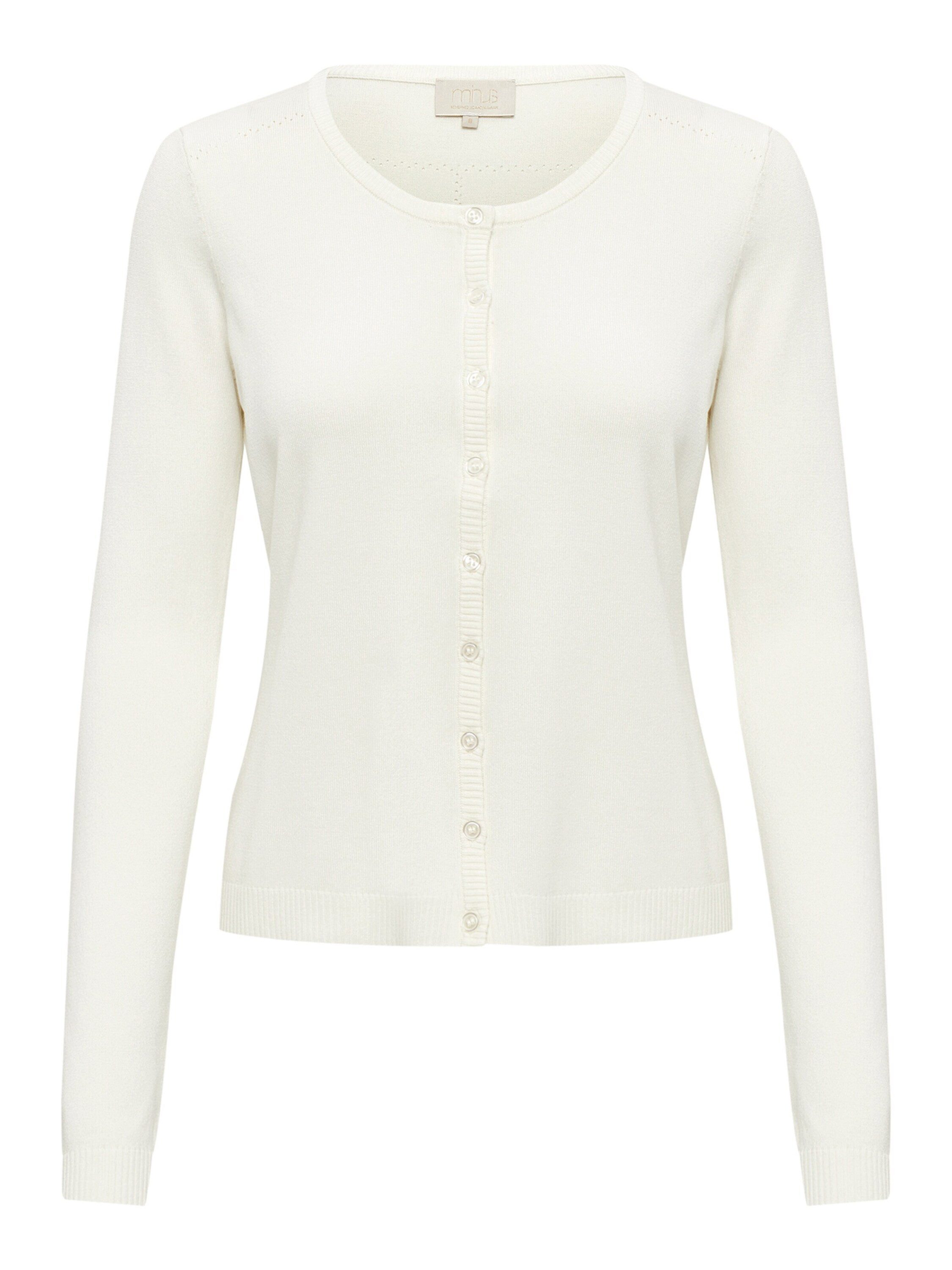 minus Strickjacke New Laura (1-tlg) Lochmuster