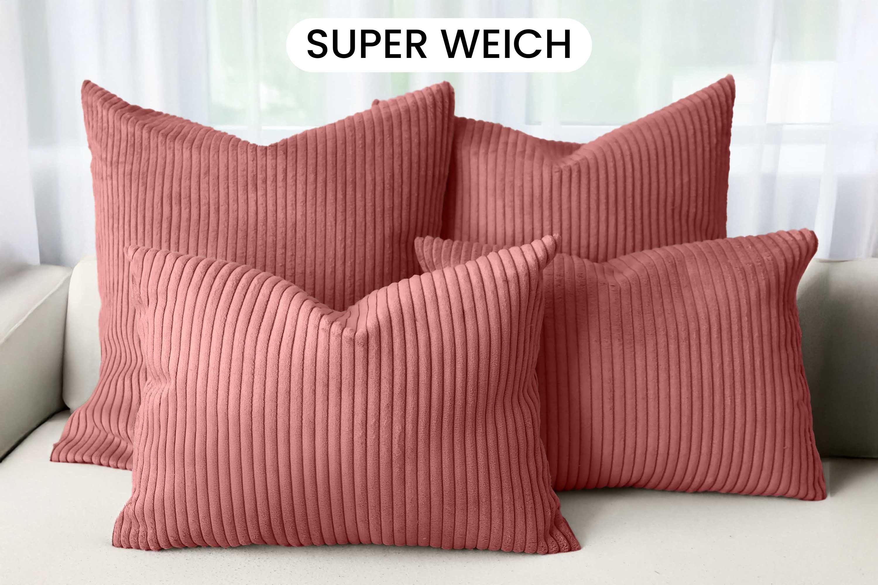 Amilian Dekokissen - Kissen Set 4er - Sofakissen mit Füllung 2x 50x50 + 2x 35x45cm, (4 Stück) Kuschelkissen - Zierkissen mit Kissenfüllung - Couchkissen
