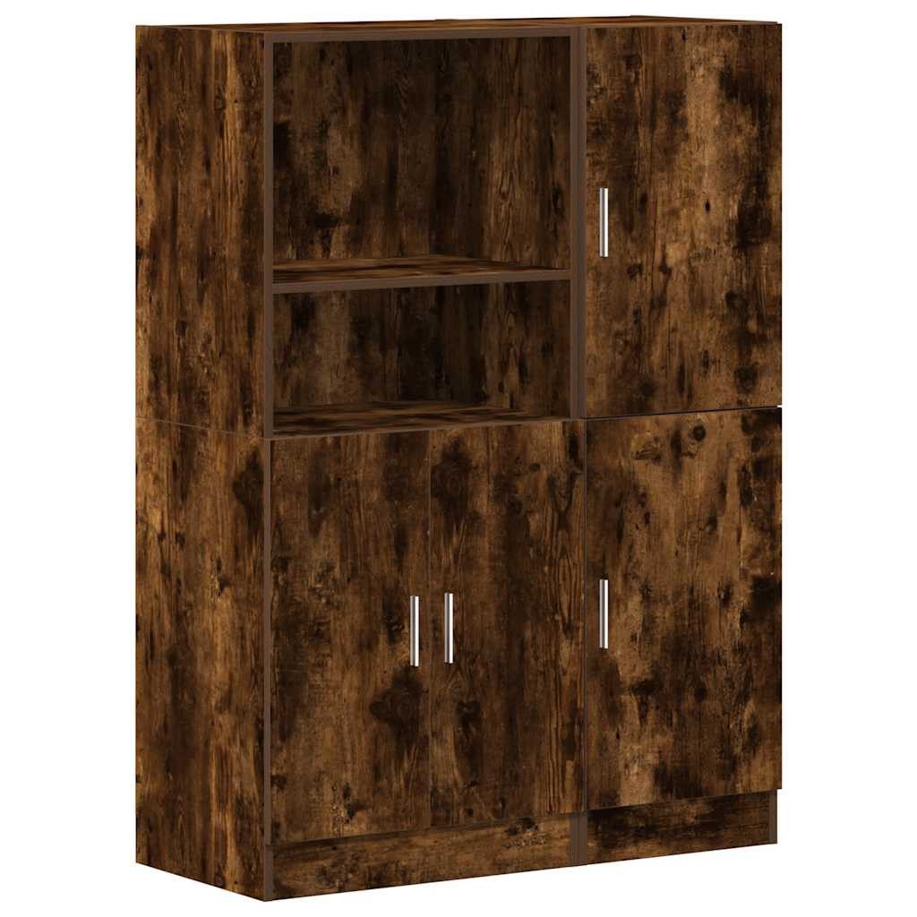 vidaXL Regal 2-tlg. Küchenschrank-Set Räuchereiche Holzwerkstoff, günstig online kaufen