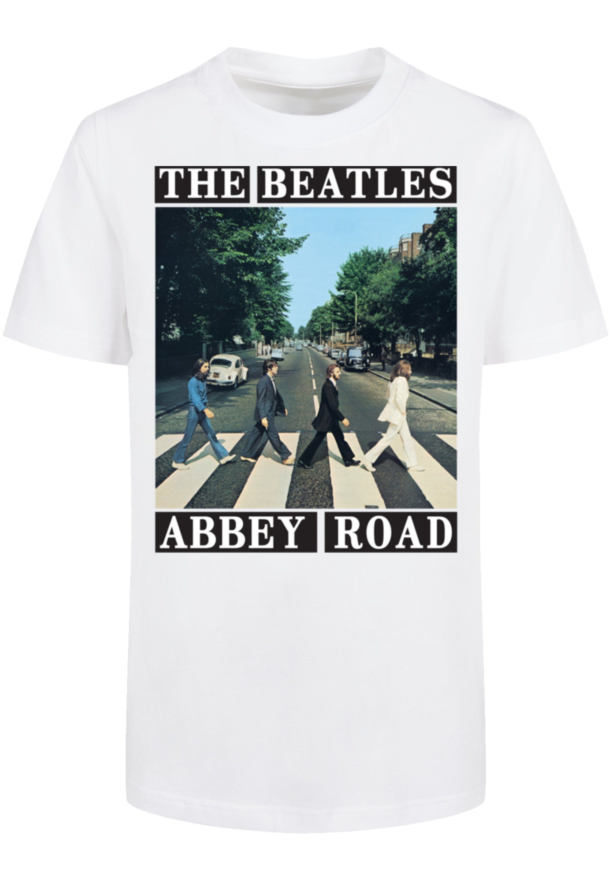 F4NT4STIC T-Shirt The Beatles Abbey Road Print weiß