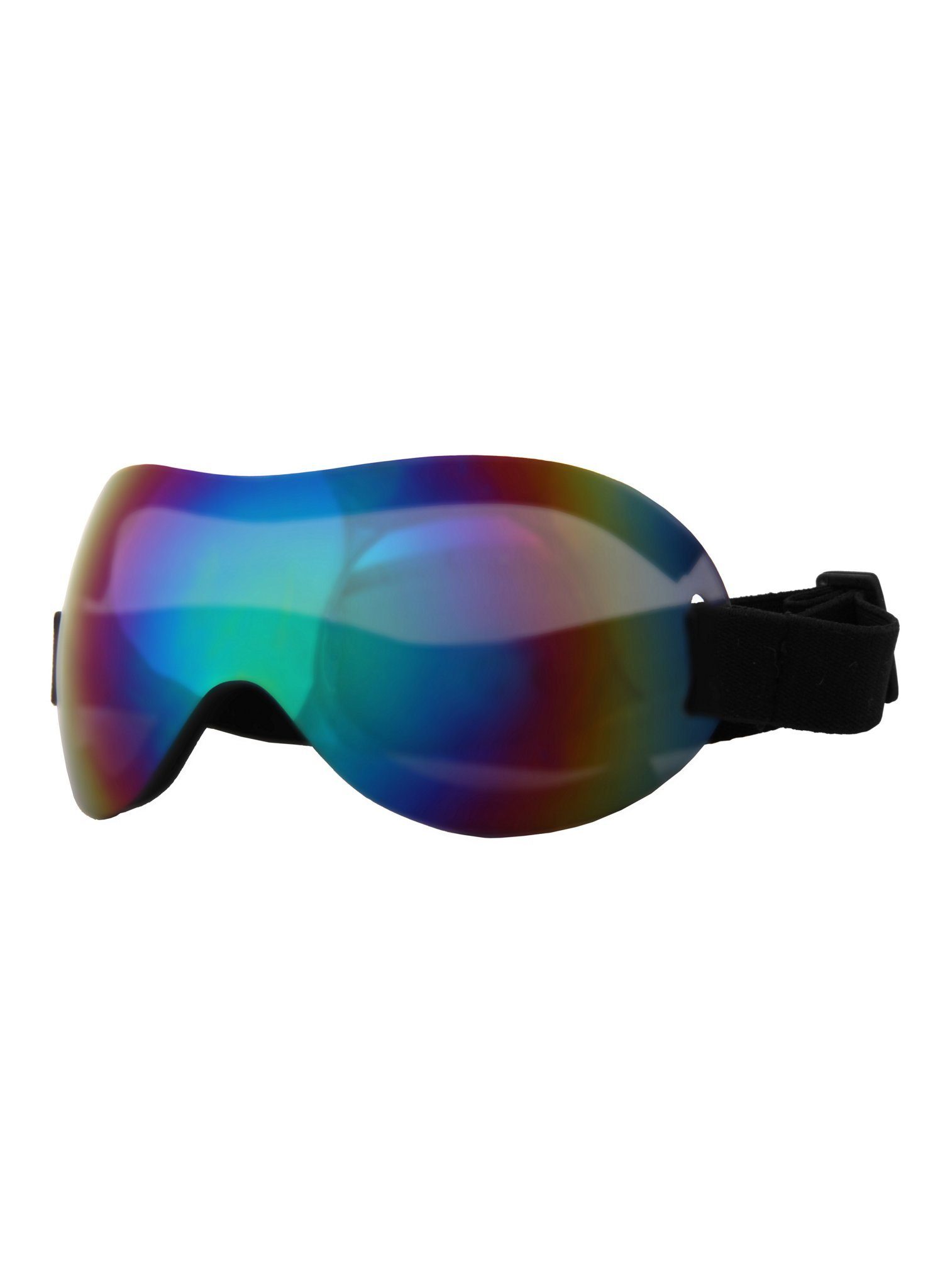 Elope Kostüm Fliegerbrille Stinger, Verspiegelte Schutzbrille mit Regenbogen-Effekt