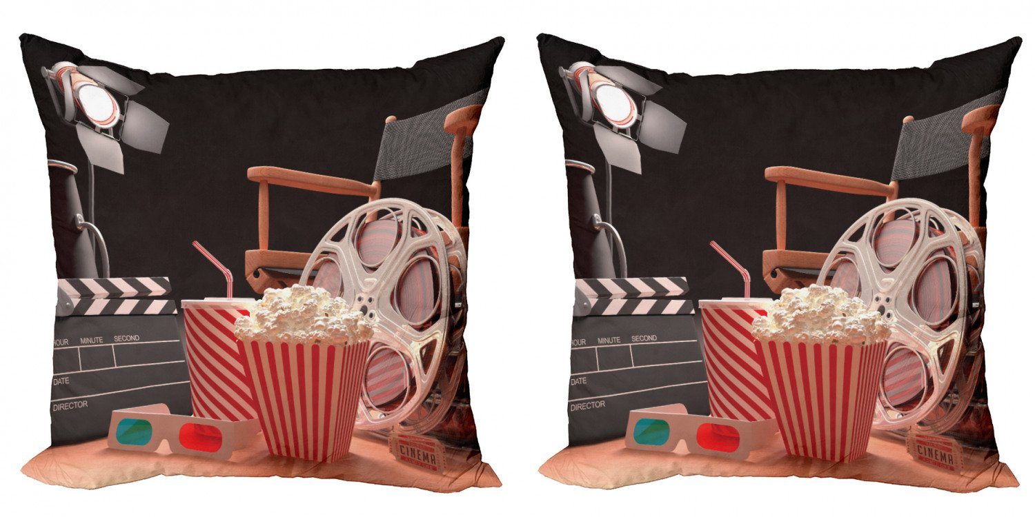 Kissenbezüge Modern Accent Doppelseitiger Digitaldruck, Abakuhaus (2 Stück), Kino Filmindustrie