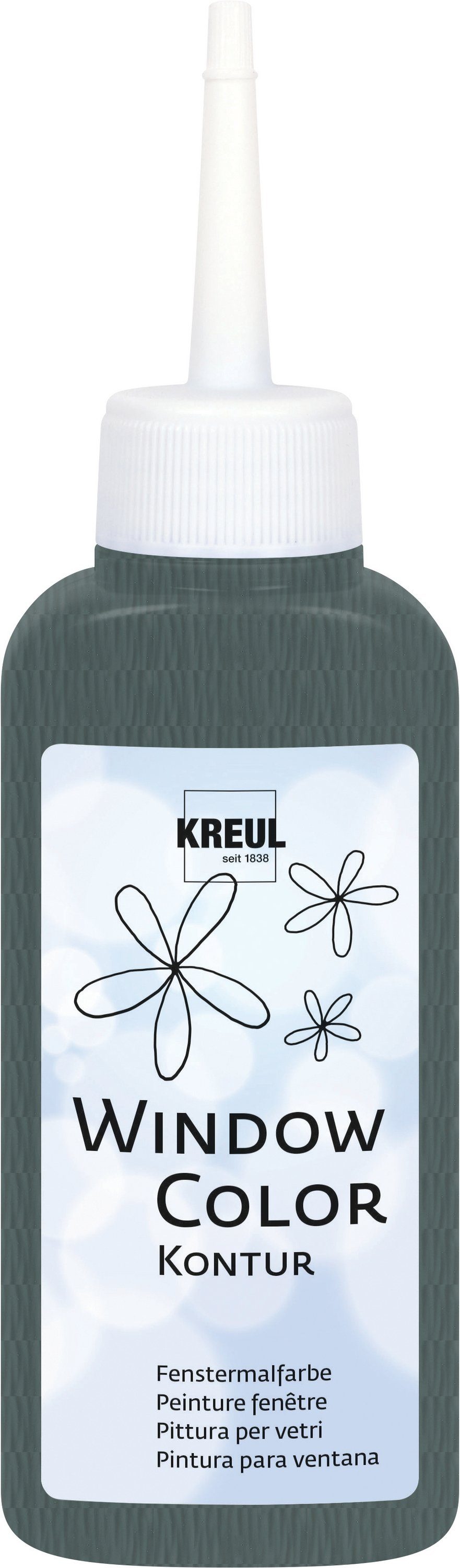 Fenstersticker, Kreul, 80 ml Grau