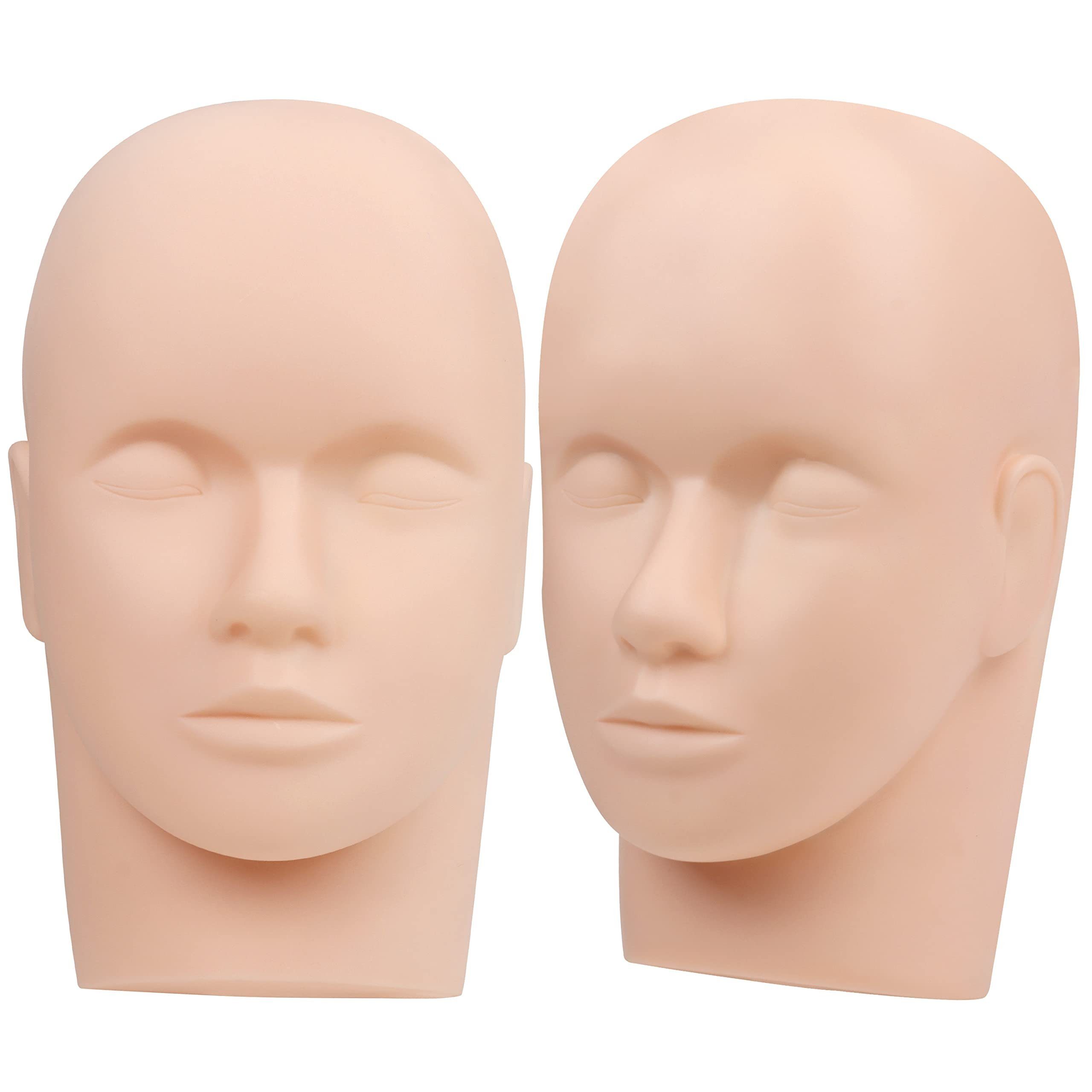 Belle Gesichtspflege 2 Wimpernverlängerung Übungskopf für Vous - - Stück mit Stück, 2 Übungskopf Set Kosmetik Wimpernverlängerung