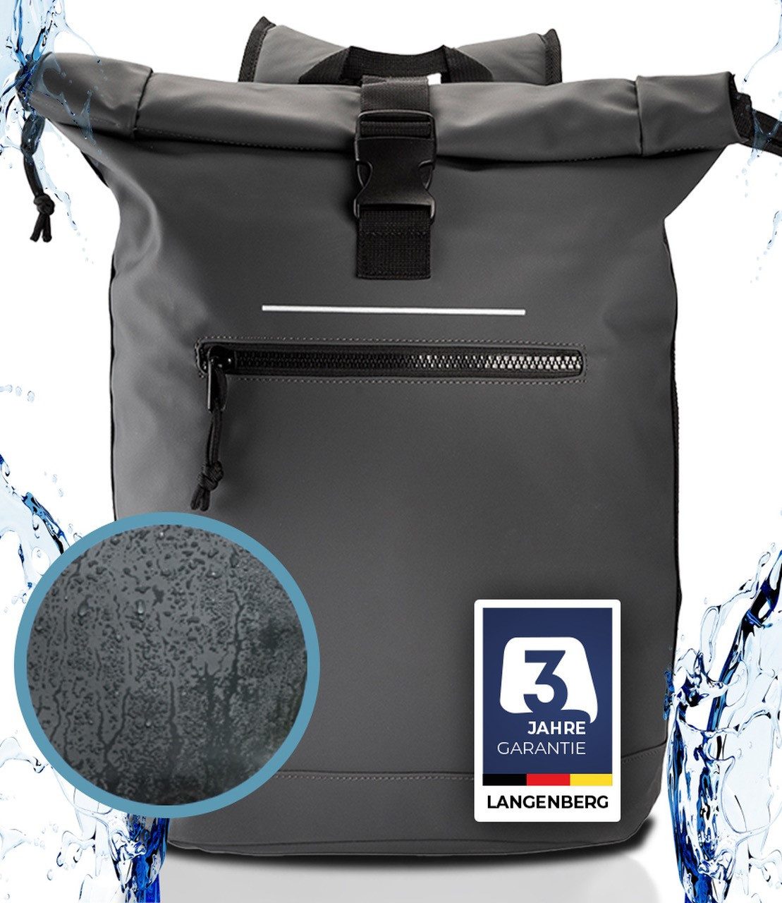 Langenberg Notebook-Rucksack LANGENBERG Laptop Rucksack [Wasserabweisend] 30 Liter Volumen, ☑ UNSERE EMPFEHLUNG