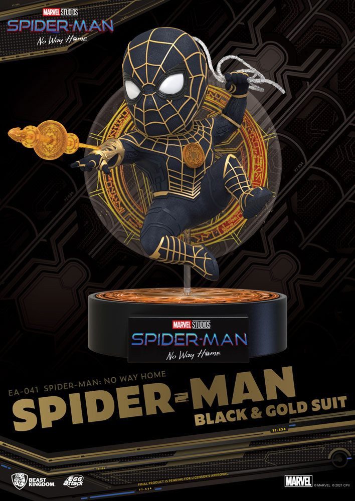 Beast Kingdom Toys Merchandise-Figur Spider-Man: No Way Home Egg Attack Figur Spider-Man Black & Gold Suit